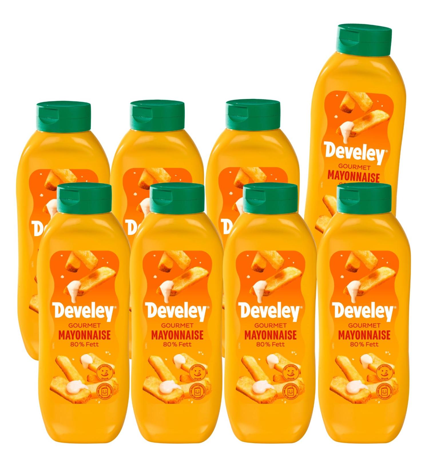 Develey Gourmet Mayonnaise Pack of 8 (8 x 875ml) 100% natural ingredients