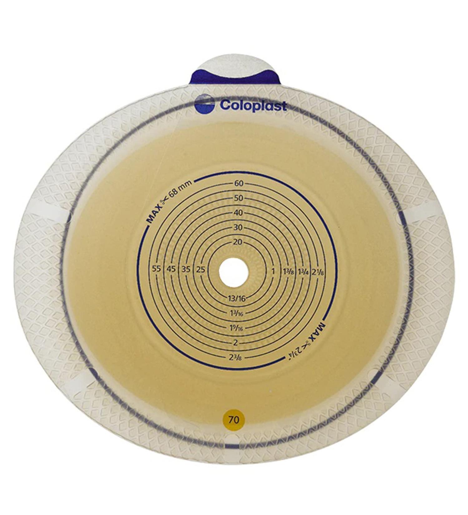 Sensura Flex Trim to Fit Ostomy Barrier Double Layer Adhesive 70 mm Flange 10 per Box 10103