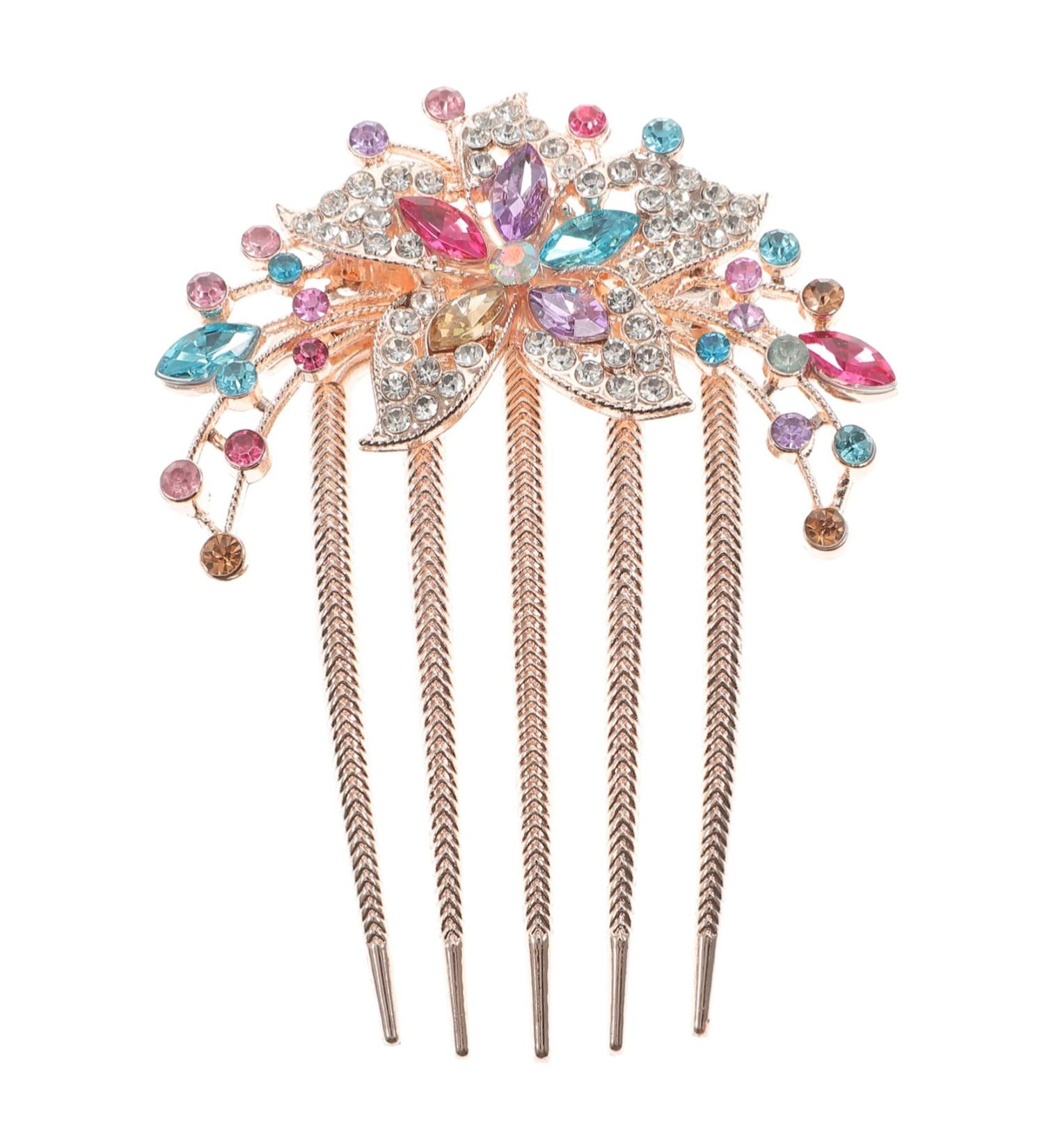 Didiseaon Rhinestone Hair Accessories Hairpin Hair Accessory for Women Hair Combs for Women Accessories Vintage Hair Clips Flower Claw Clips Alloy Women's Rhinestones The Flowers - Buy Online on GoSupps.com