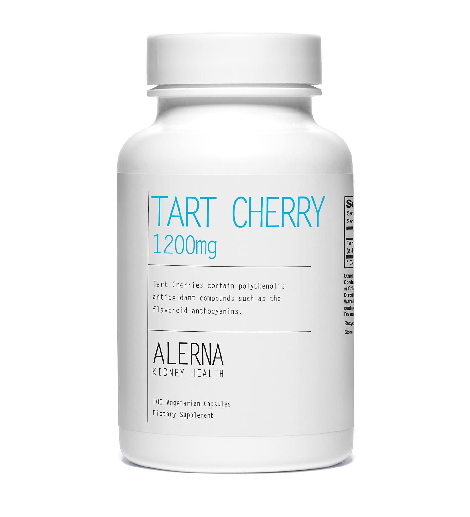 Tart Cherry Extract 1200 mg - 100 Vegetarian Capsules Gluten Free & Non-GMO | Buy Internationally - Buy Online on GoSupps.com