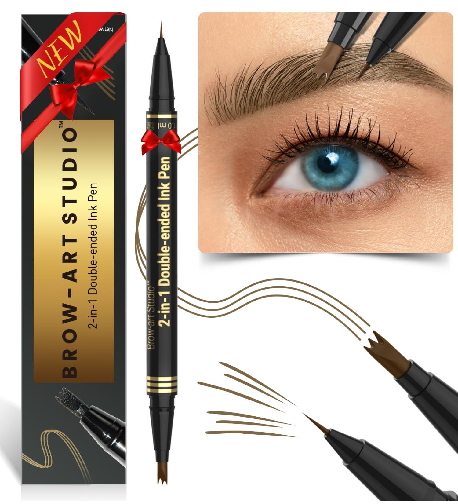 iMethod Microblading Eyebrow Pencil - 2-in-1 Dual-End with Micro Fork Tip & Brush for Natural Brows | Brown 04 - Buy Online on GoSupps.com