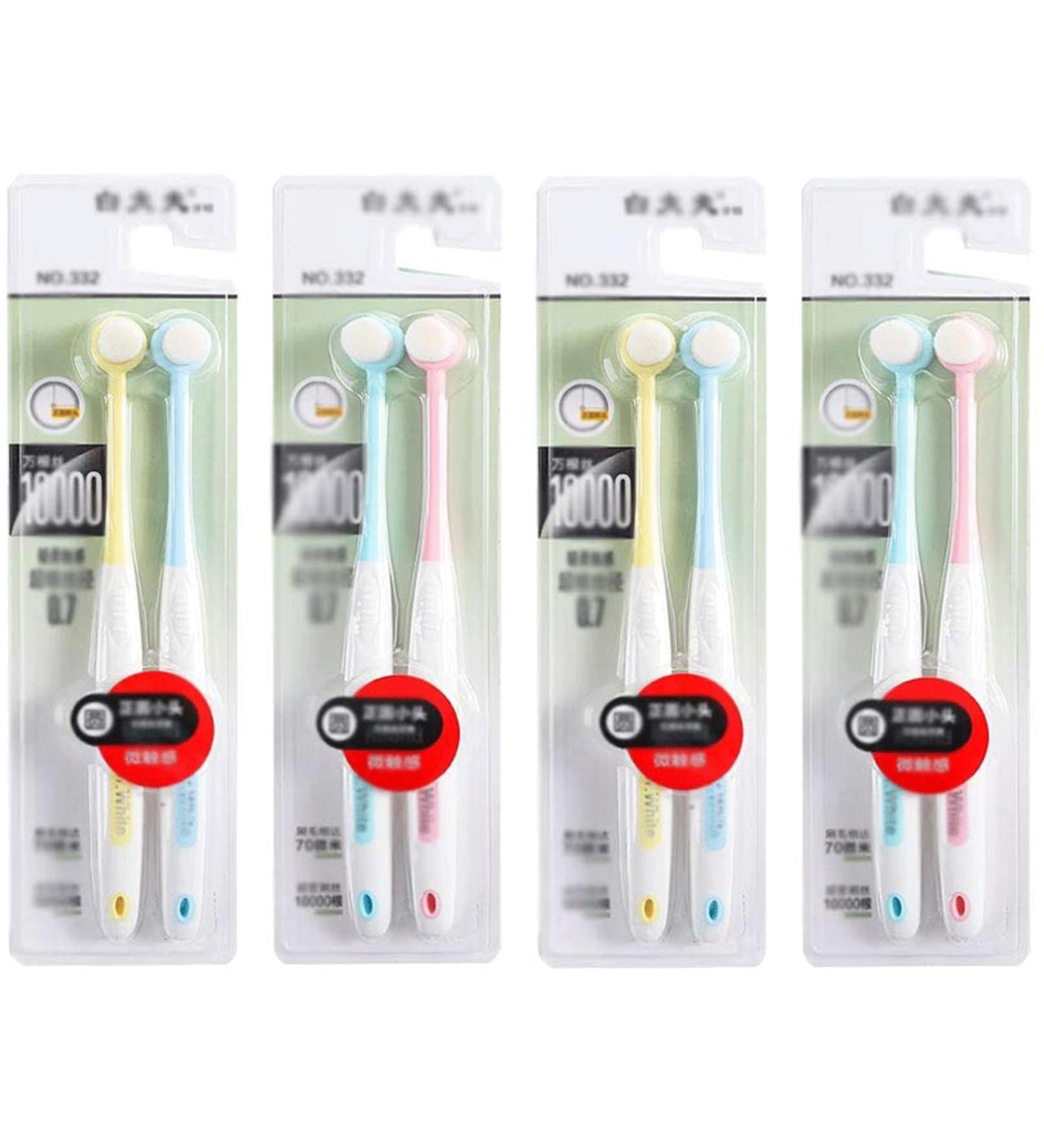 Ultra-Like WXPJMDFC Toothbrushes for Adults & Juniors - 10 000 Bristles - 8-Pack Travel Toothbrush Set | Ideal for Pregnancy & Body Care - Buy Online on GoSupps.com