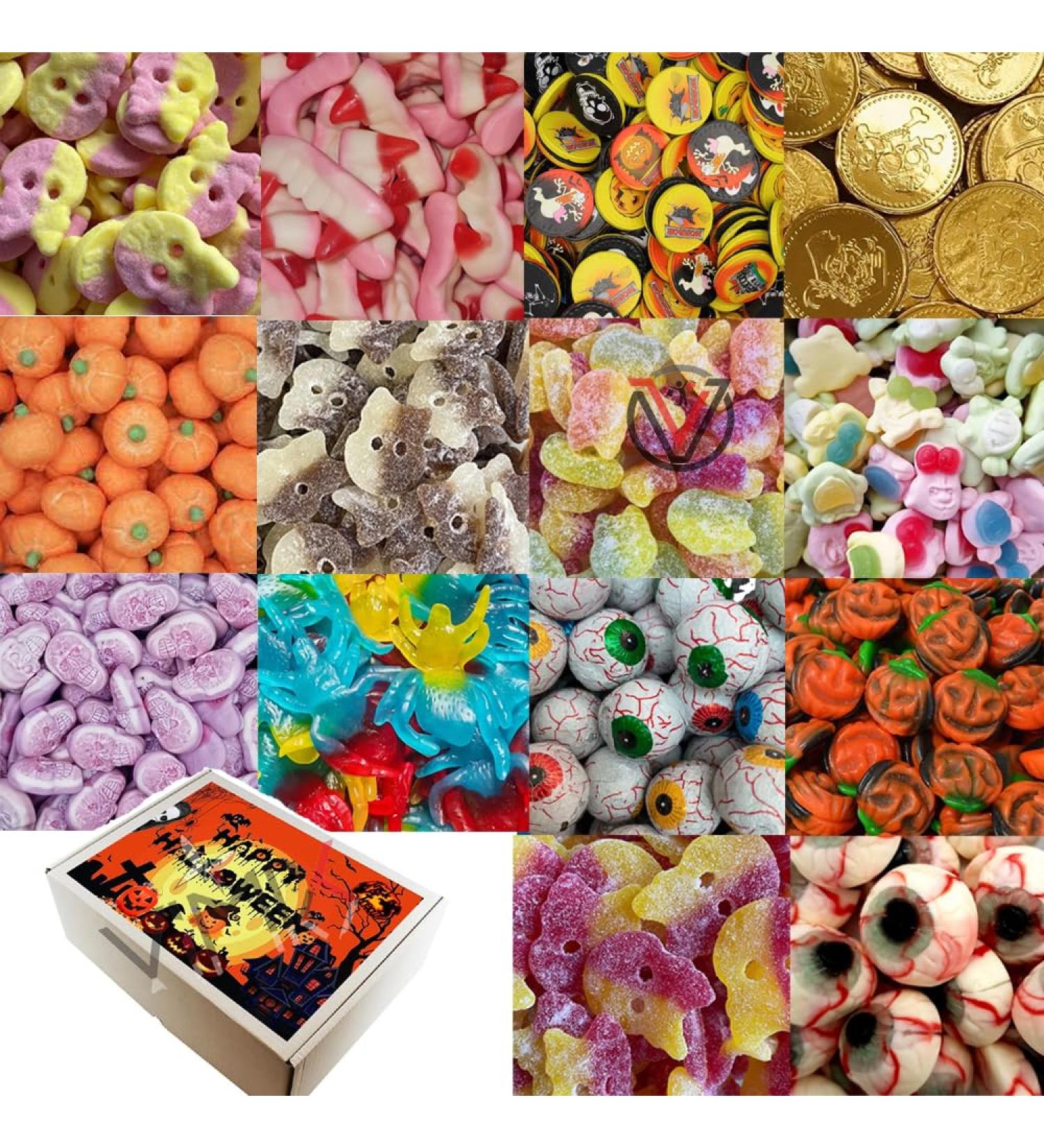 VIMIX Happy Halloween Pick & Mix Sweet Gift Box 1kg - Variety of Halloween Mix Sweets | Great Gift - Buy Online on GoSupps.com