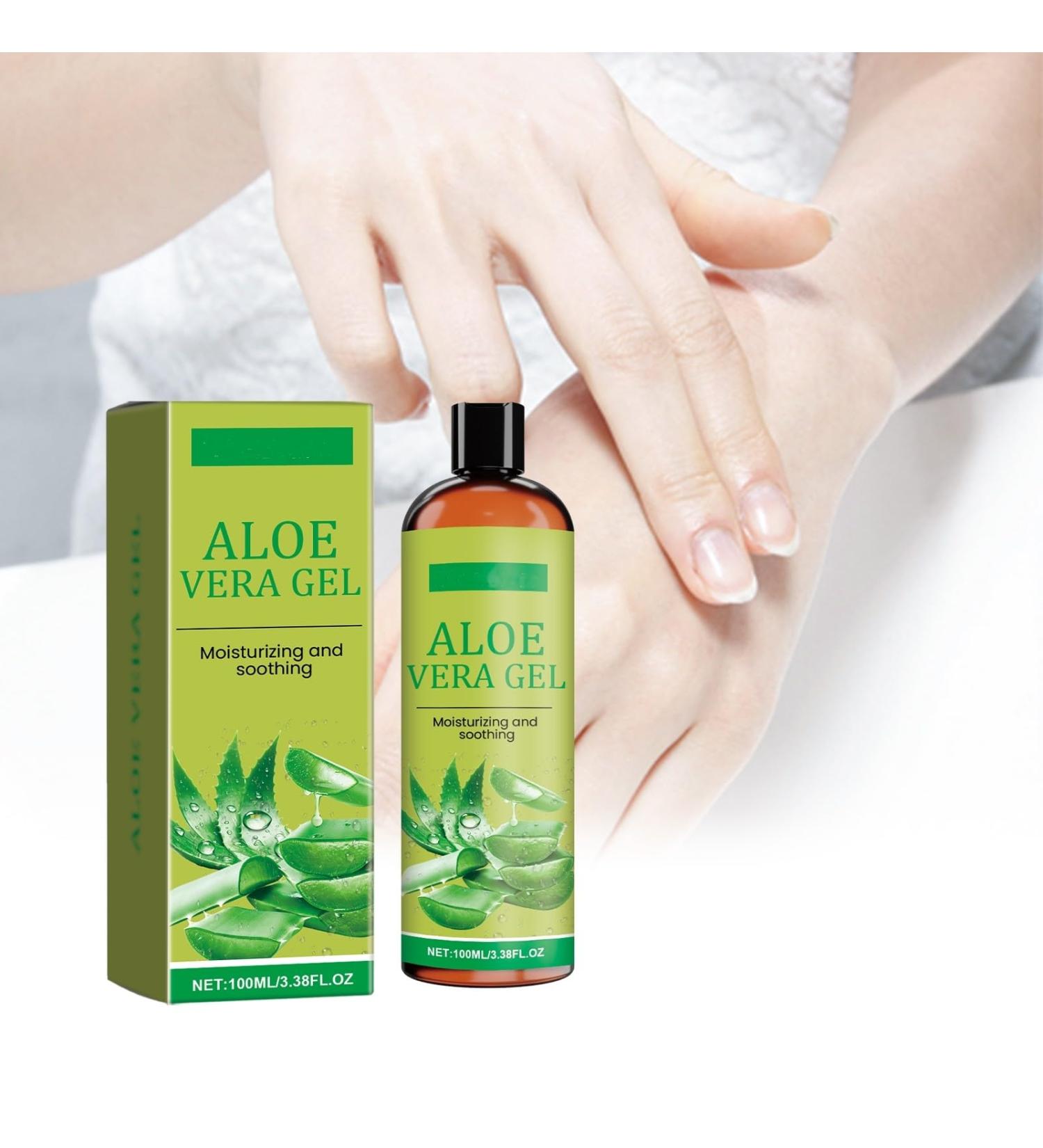 Prime Aloe Organic Moisturizing Gel - 100ml for Face Skin Hair & Sunburn Relief | Hydrating Aloe Vera Gel | Today's Lightning Deal - Buy Online on GoSupps.com