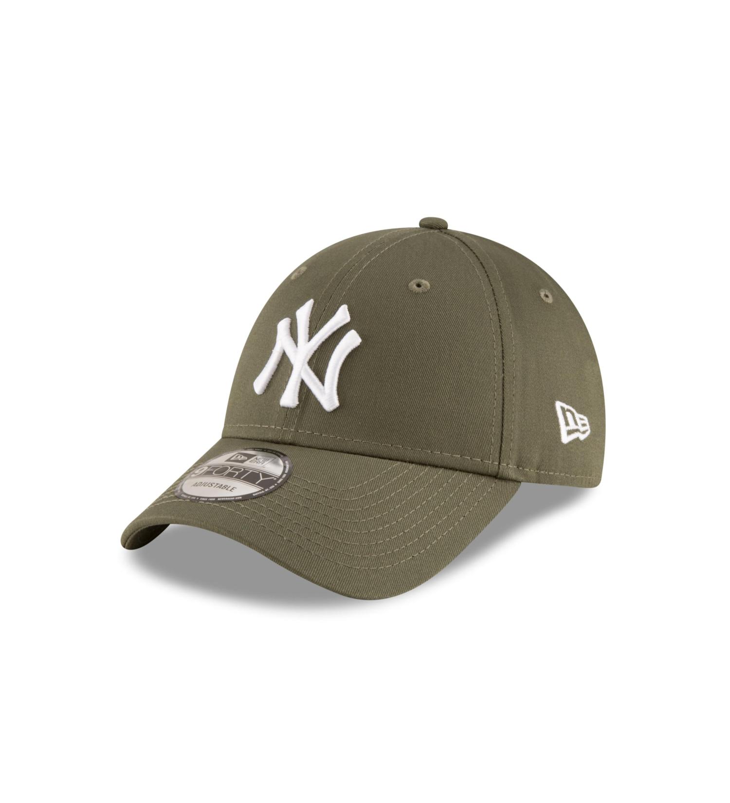 Buy New Era New York Yankees League Essential 9Forty Snapback Cap - Olive | International Shipping Available - Buy Online on GoSupps.com