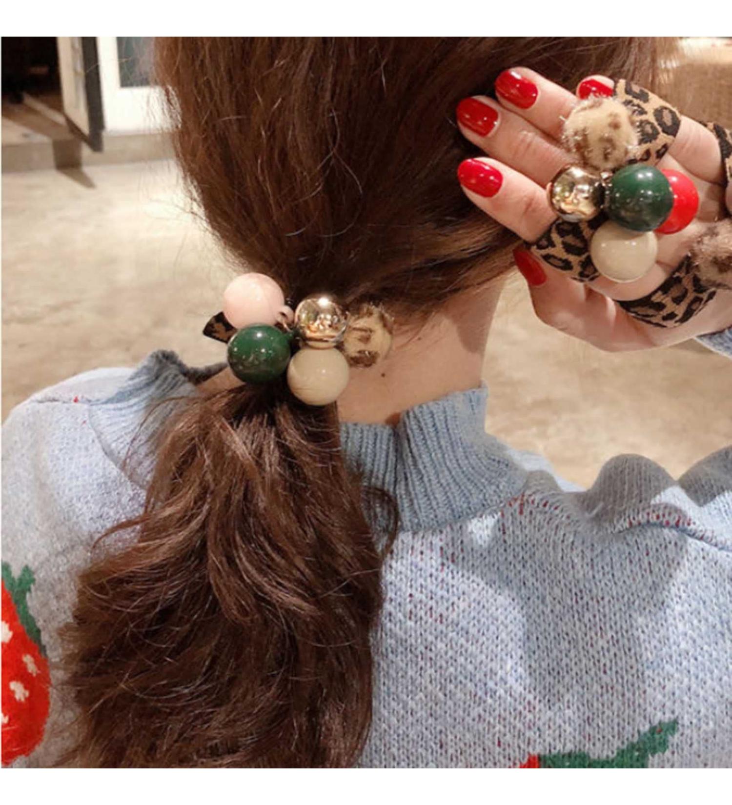 Shop Tseenyi Pearl Rubber Bands | Champagner Pearls Hair Rope for Women & Girls - Stylish Hair Accessories - Buy Online on GoSupps.com