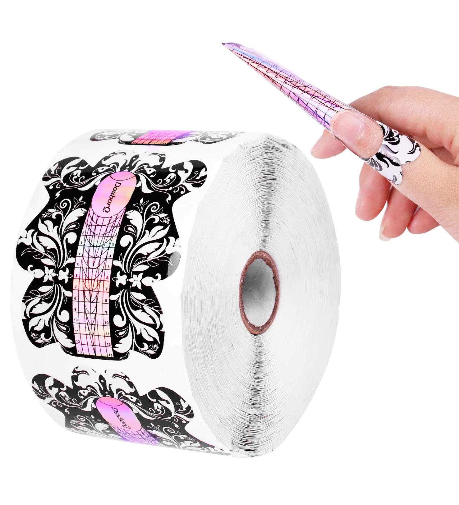 DouborQ 500PCS Acrylic Nail Forms | Nail Extension Tips for Acrylic & UV Gel Nails | Guide Stickers for Nail Art | Salon Equipment - 1 Count - Buy Online on GoSupps.com