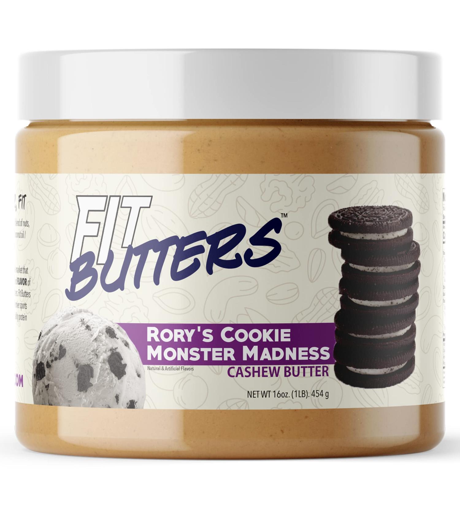 Fit Butter Rory's Cookie Monster Madness Cashew Butter - Cookies & Cream Flavor - Buy Online on GoSupps.com