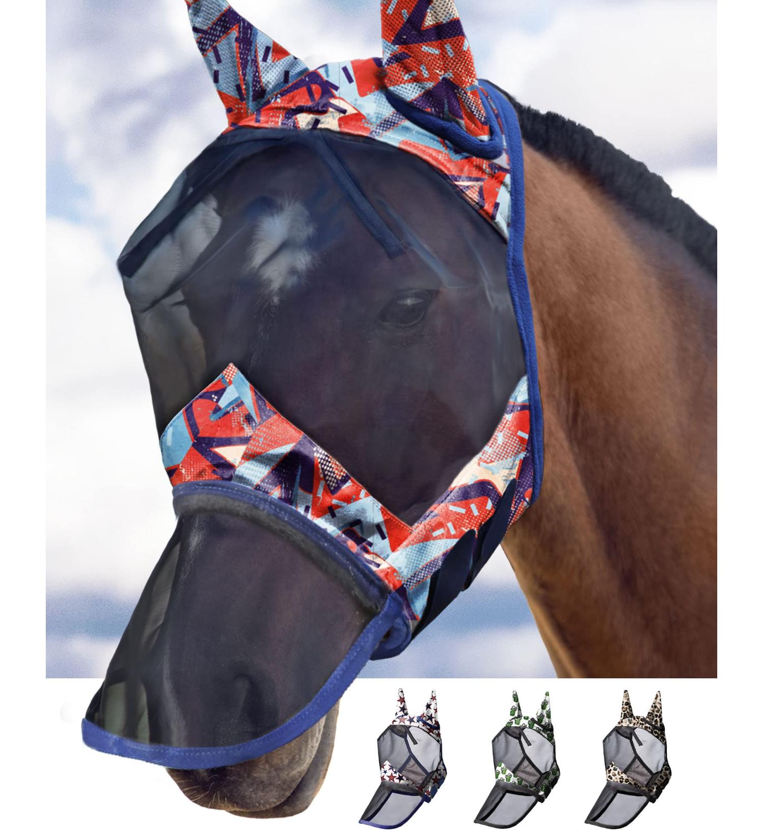 Shop Harrison Howard Caremaster Horses Fly Mask - Long Nose & Ears UV Protection XL Abstract Graffiti | International Shipping - Buy Online on GoSupps.com
