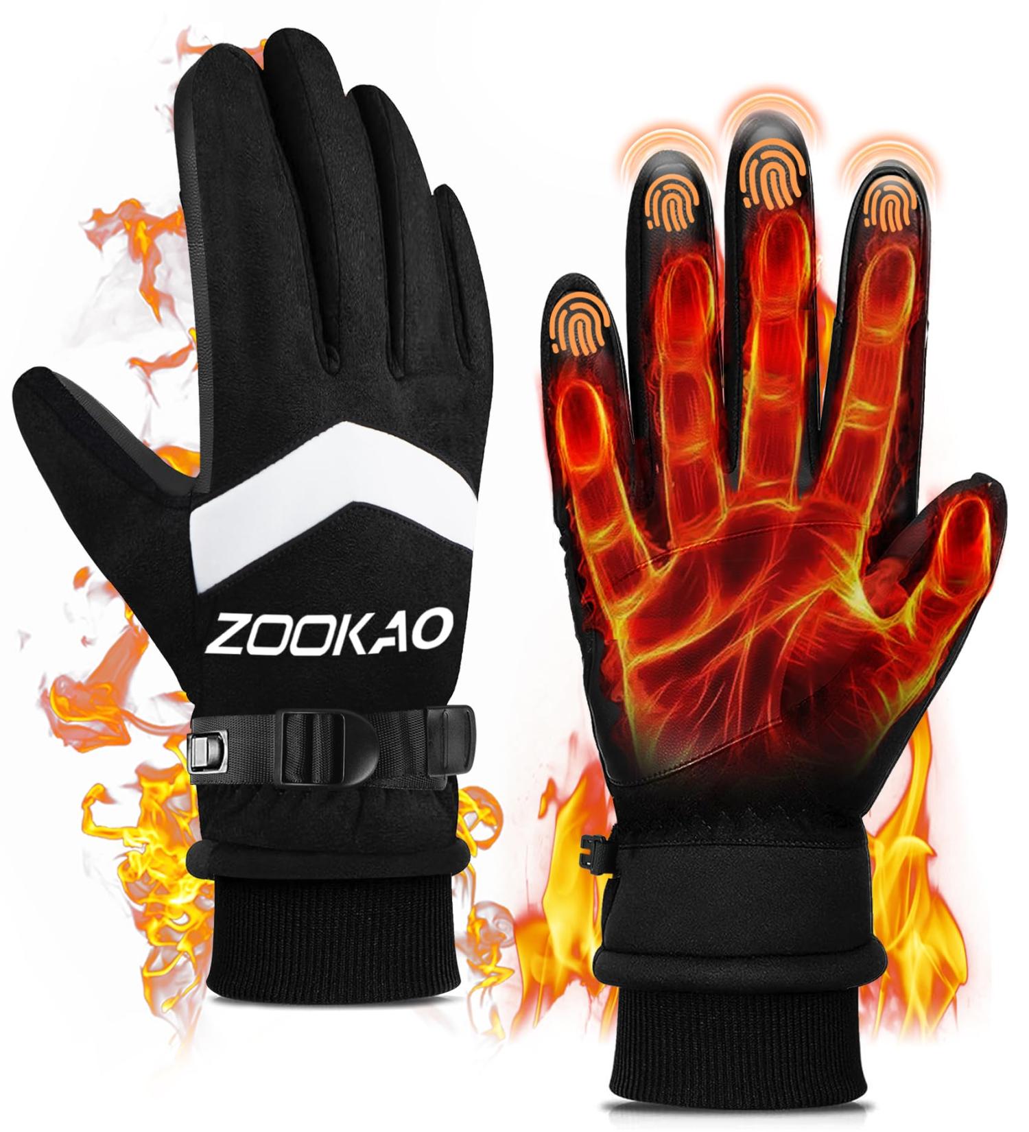Zookao Winter Gloves for Men & Women - Touchscreen Bicycle & Skiing Gloves Non-Slip Thermal Running & Cycling Gear - Buy Online on GoSupps.com