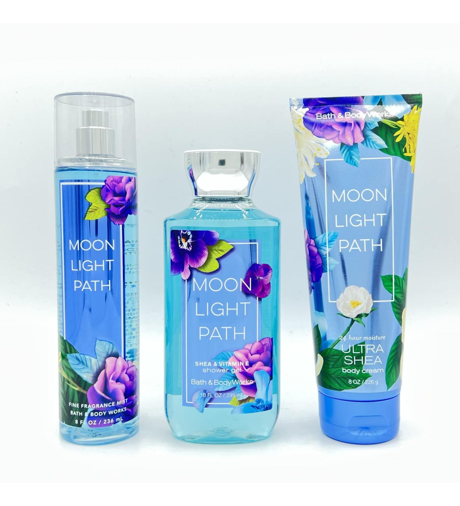 Bath & Body Works Moonlight Path Body Set - Shower Gel Fine Fragrance Mist & Body Cream - International Shipping - Buy Online on GoSupps.com