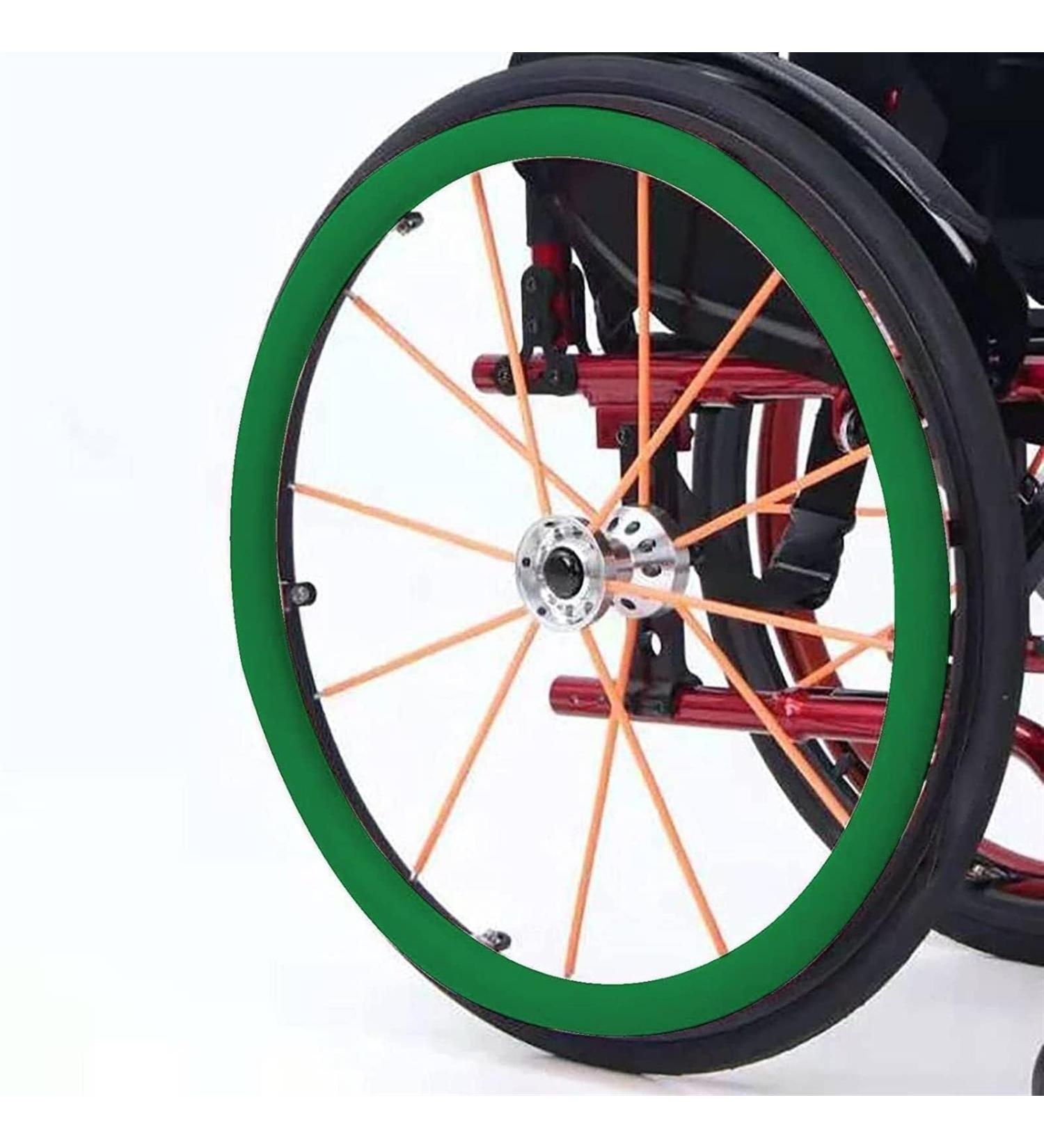24 Inch/22 Inch Wheelchair Push Rim Covers Non-Slip Wear-Resistant Hand Push Cover Wheelchair Rim Grips Wheelchair Rear Wheel Cover Wheelchair Accessories Green (Color : Green Size : 24inch) 24inch Green - Buy Online on GoSupps.com