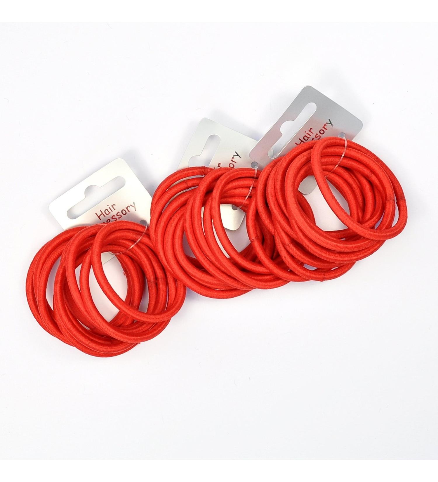 30 x Red Endless Hair Elastics/ Bobbles - Snag Free by Chelsea Jones