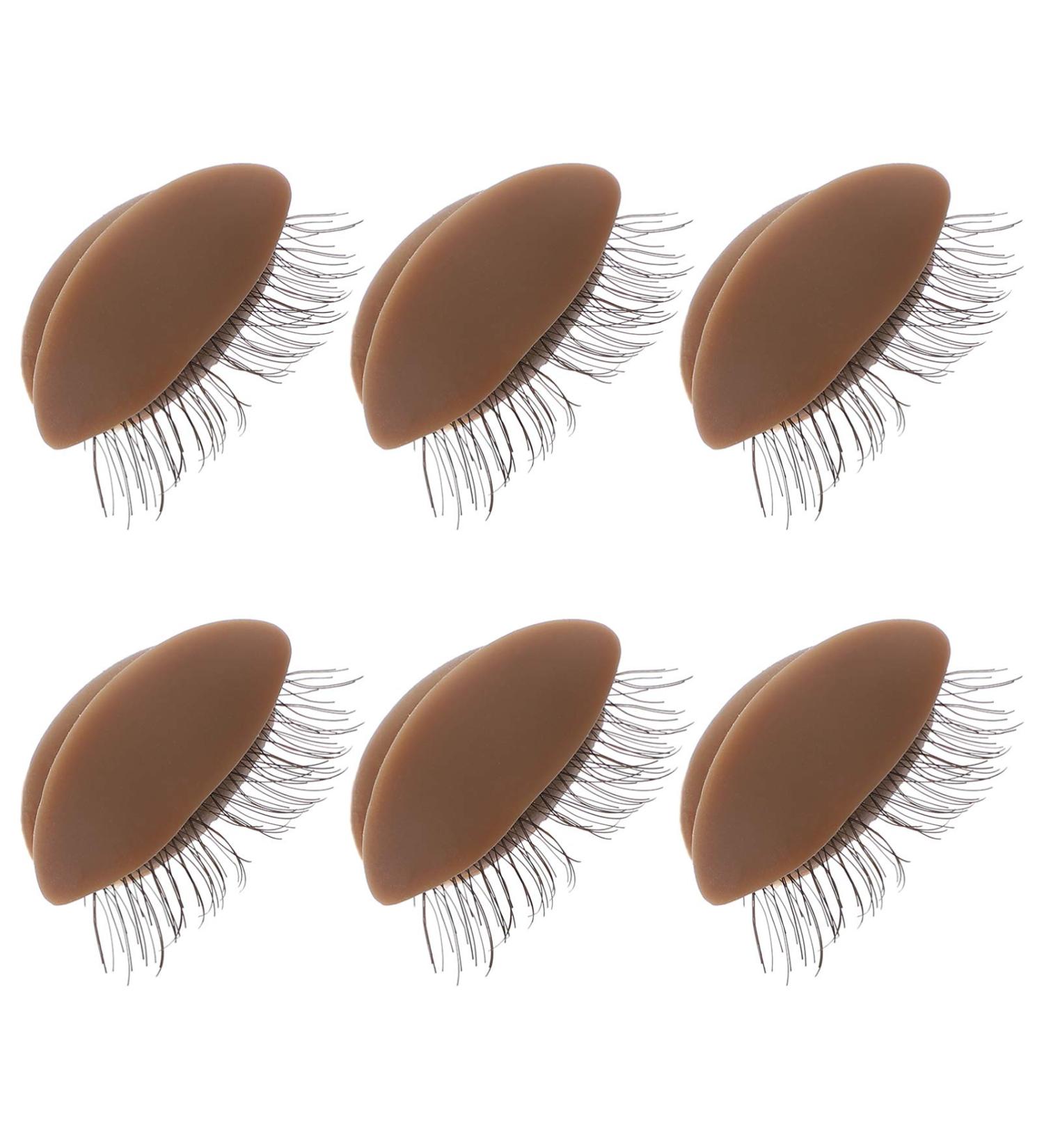 DOITOOL 3 Pairs Removable Eyelids Lash Kit Silicone Molds Makeup Kits Replacement Eyelids Makeup Practice Device Eyelids Practice Tool Eyelids Replacement Makeup Practice Tool 3X1.5CM Coffee - Buy Online on GoSupps.com