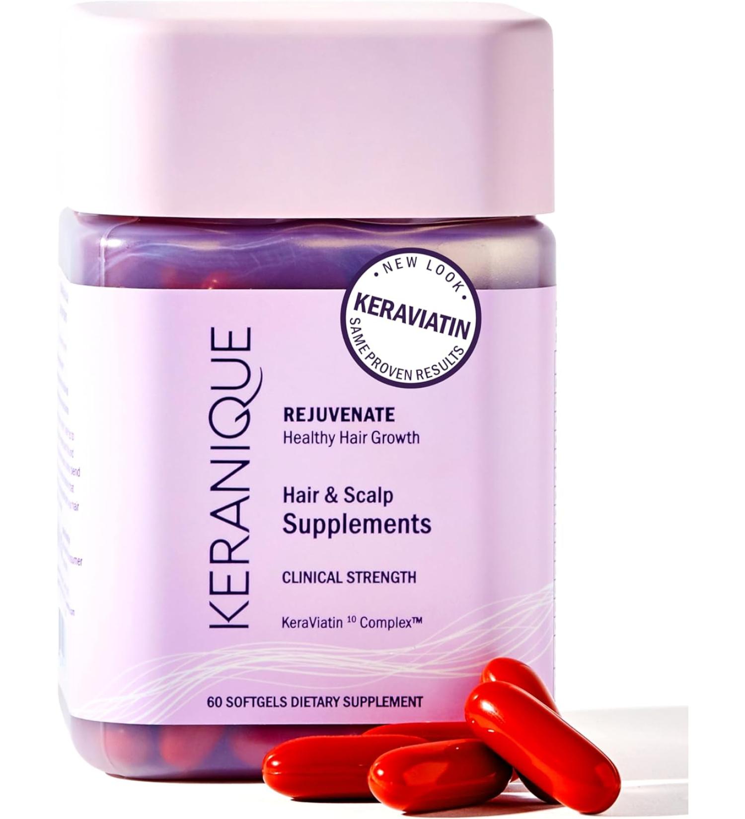 Keranique KeraViatin Hair & Scalp Health Supplement - Pack of 2 - 60 Softgels - Buy Online on GoSupps.com