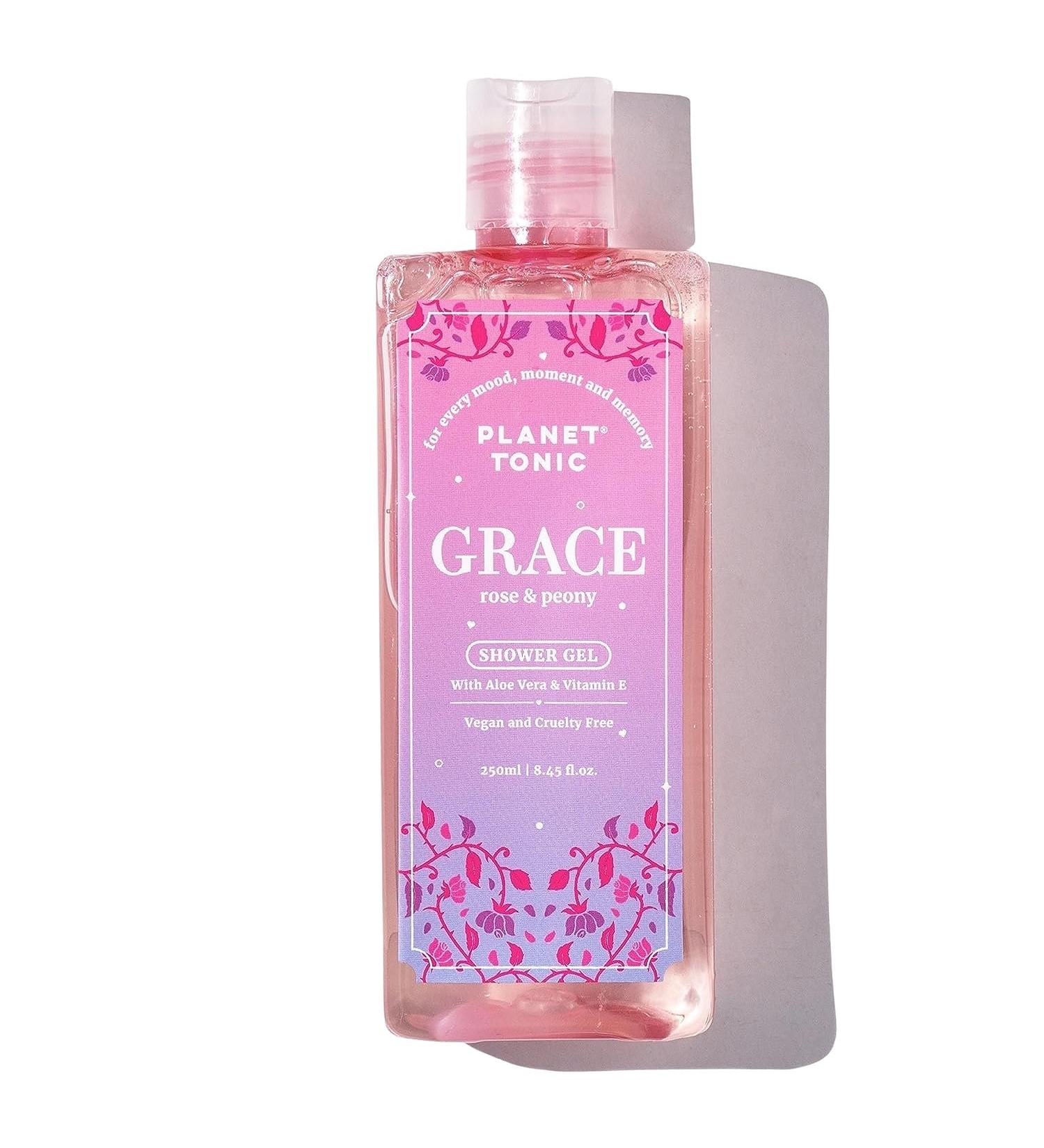 Body Wash with Aloe Vera - Hydrating & Moisturising Shower Gel for Men & Women | Vegan & Paraben Free | Long Lasting Fragrance | 250ml Rose & Peony - Buy Online on GoSupps.com