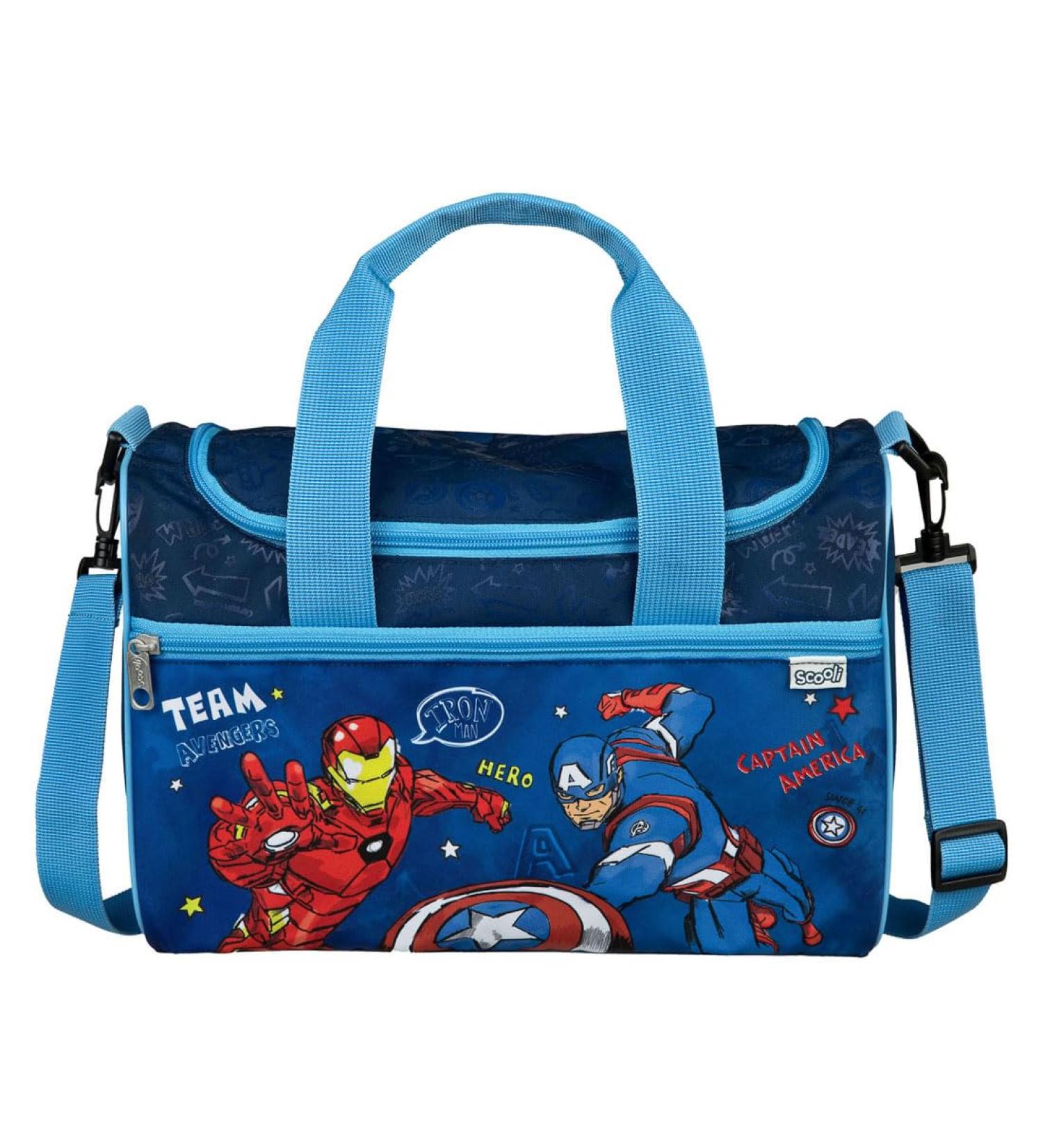 Scooli Marvel Avengers Sports Bag for Kids | Spacious Adjustable Strap & Durable Superhero Design - Buy Online on GoSupps.com