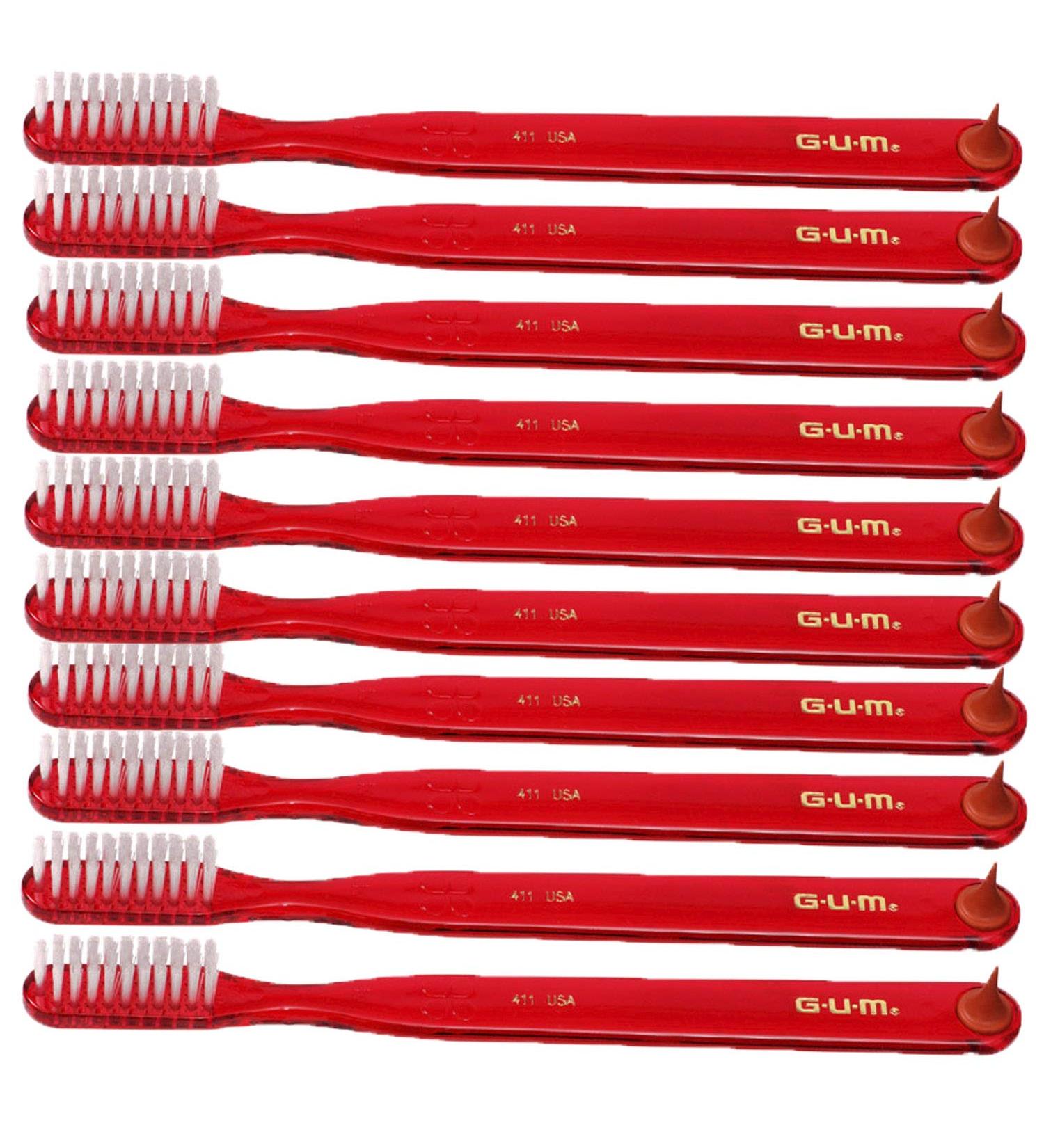 GUM Classic Toothbrush 409 Compact Soft 10-pack (10 pieces)