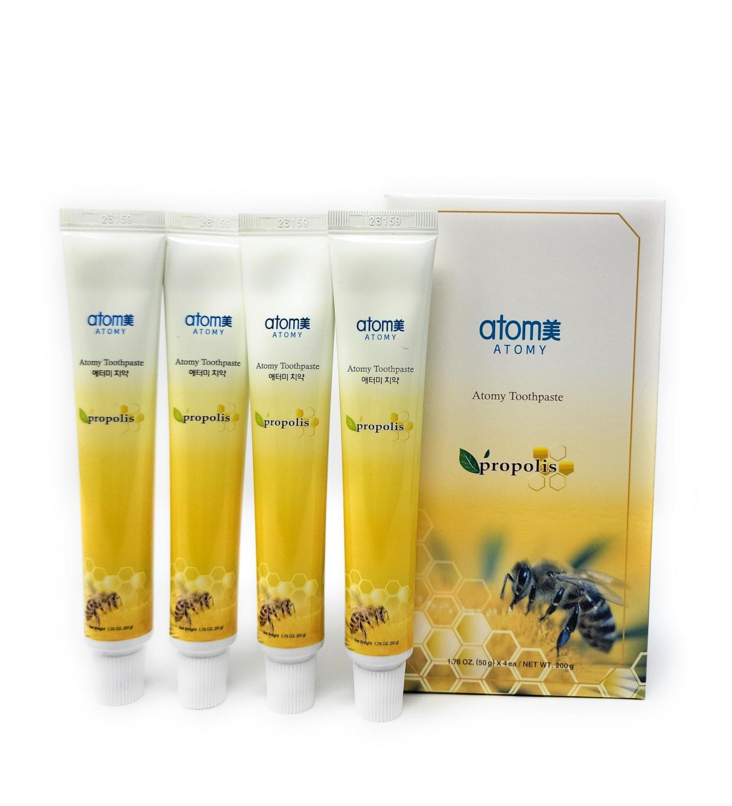 Buy Atomy Propolis Toothpaste Set - 4 Tubes (50g Each) with Green Tea Extract | Best Oral Care for International Shipping - Buy Online on GoSupps.com