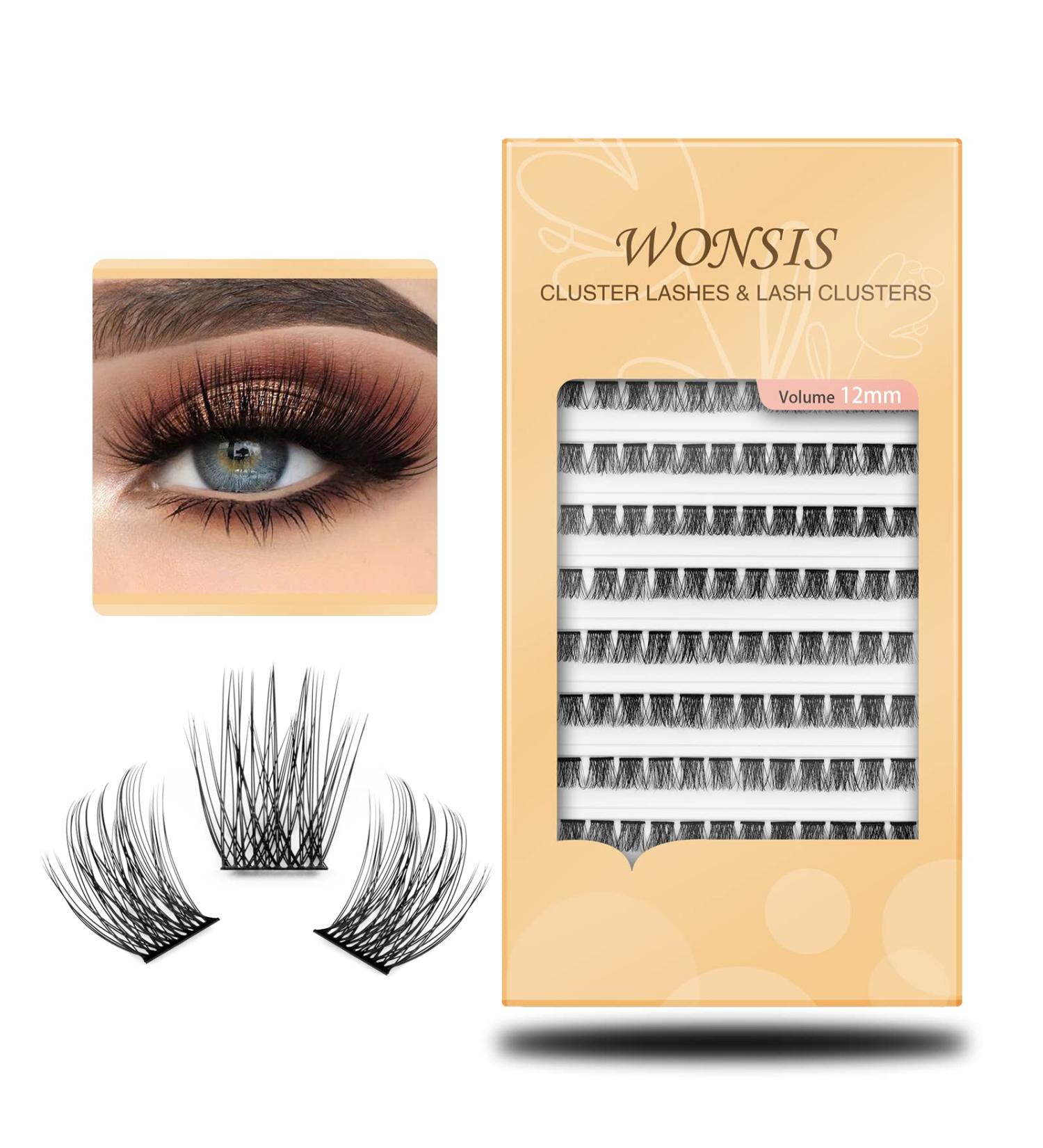 WONSIS 120 Individual Lash Clusters | Soft & Lightweight 0.07mm C Curl Synthetic Lashes | Reusable DIY Extensions for Home Use (12MM Volume) - Buy Online on GoSupps.com