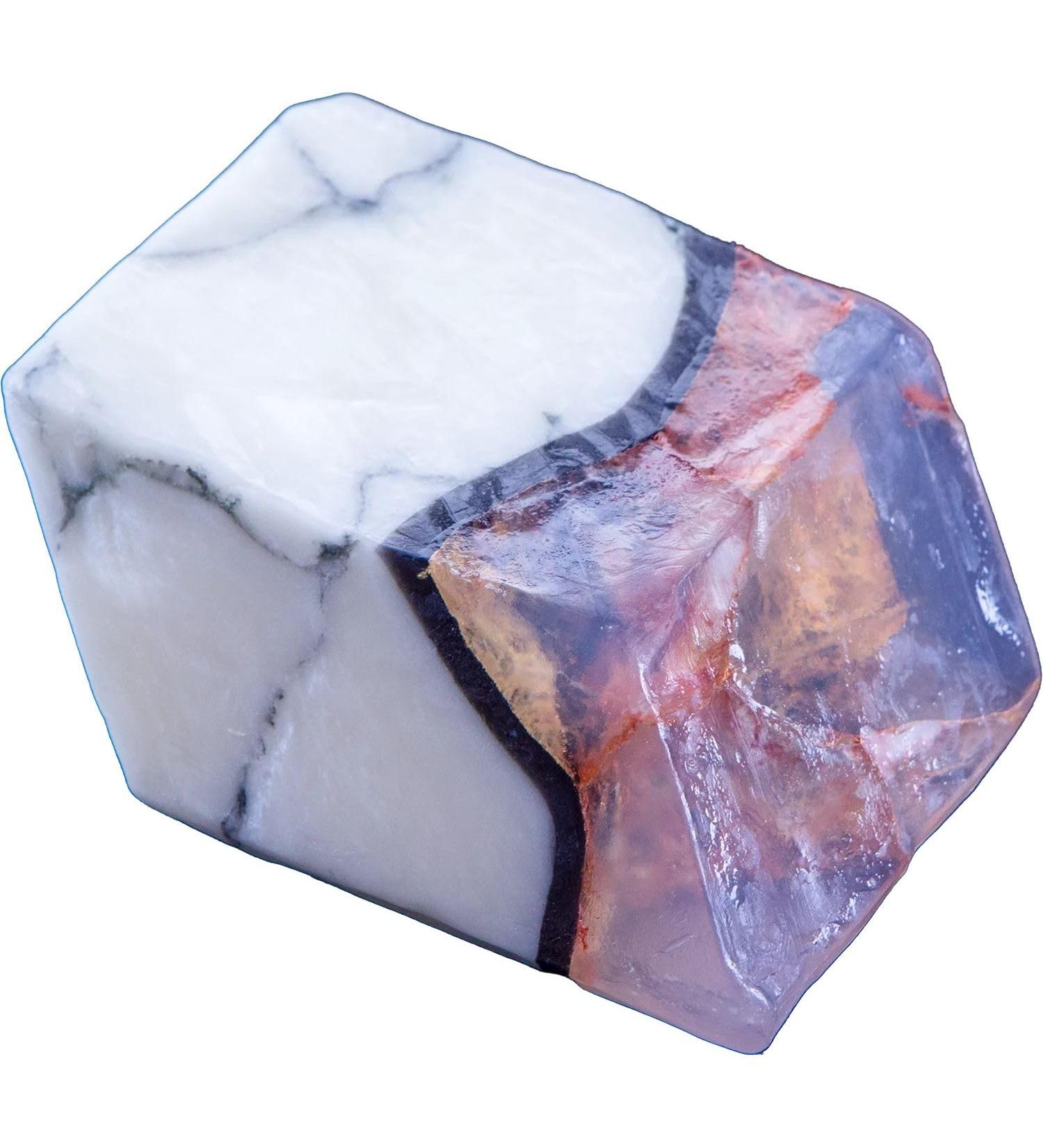 SoapRocks - Marble - Natural Moisturizing Soap - Artisanal Vegetable Bar - Vanilla Sandalwood Fragrance - 170g - Buy Online on GoSupps.com