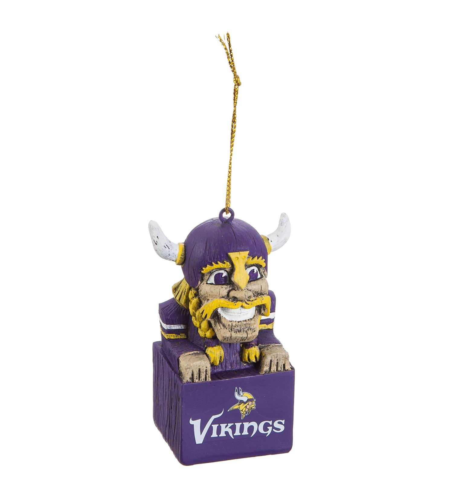 Team Sport America NFL Tiki Totem Mascot Ornament Minnesota Vikings