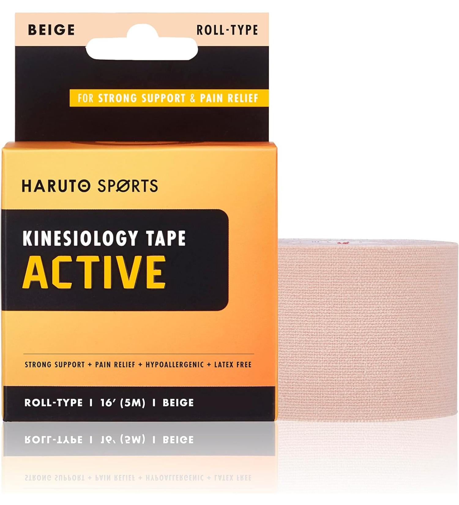 HARUTO Sports Kinesiology Tape Active Roll-Type - 5M - Beige - Buy Online on GoSupps.com