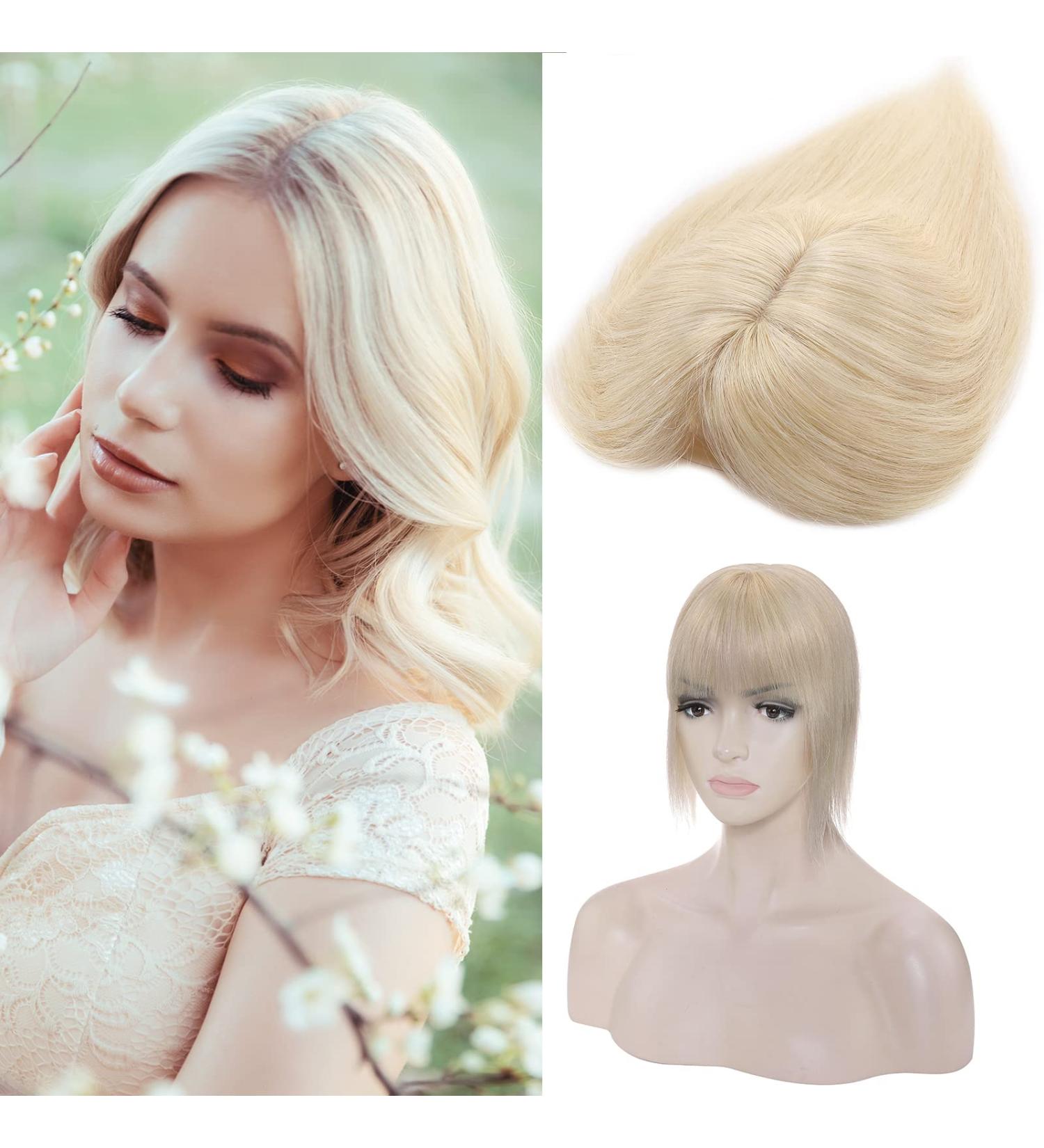 Premium Clip-in Real Hair Extensions | 7A Remy Hair Topper | Thickening Toupet | Platinblond 60# - 25cm - Buy Online on GoSupps.com