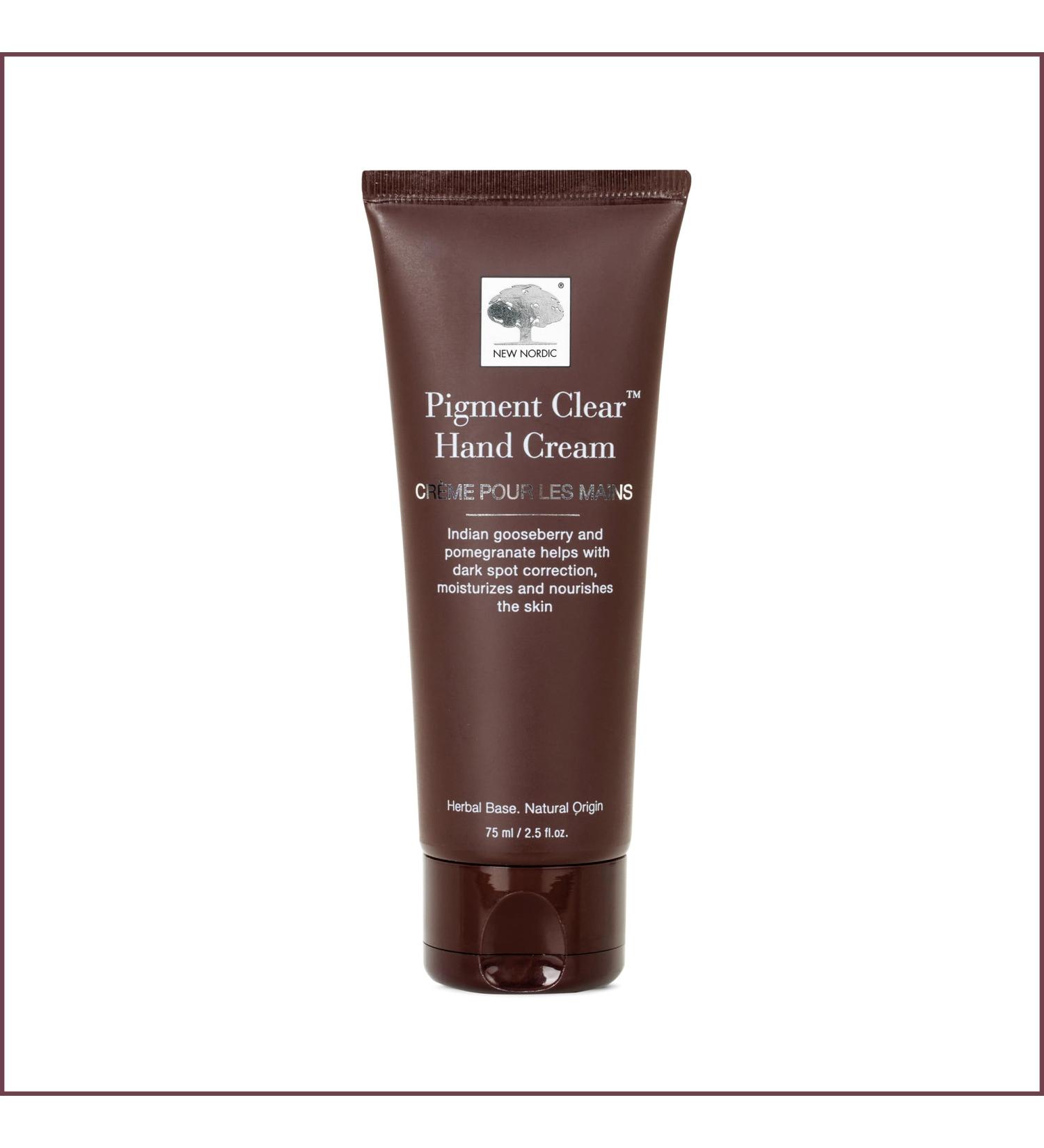 New Nordic Pigment Clear Hand Cream - Dark Spot Correcting Nourishing Formula for Soft Radiant Hands - Fast-Absorbing Skincare for Visible Dark Spot Reduction and Moisturised hands 75ml - Buy Online on GoSupps.com
