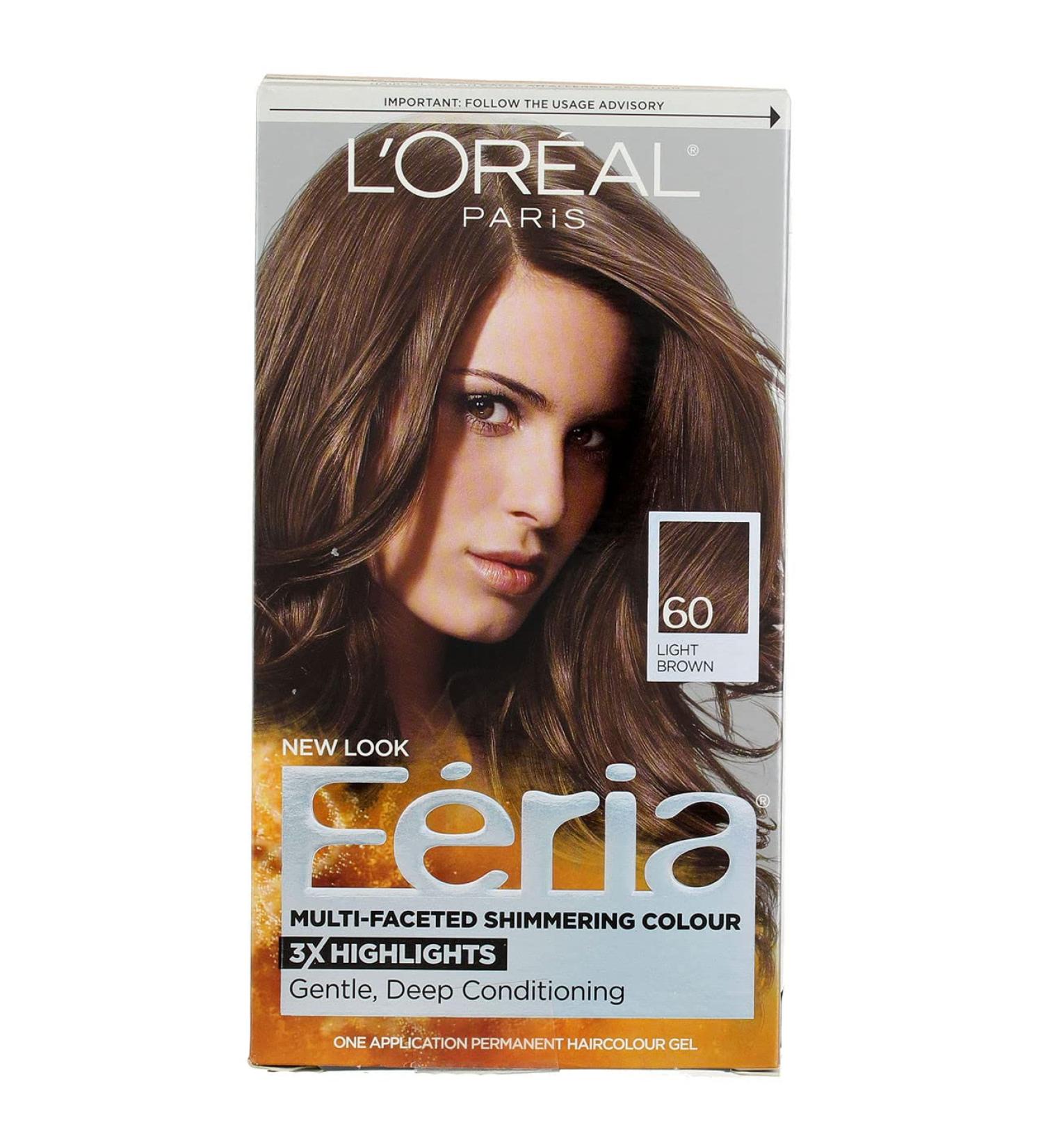 L'Oreal Paris Feria Permanent Hair Colour Gel - Light Brown 60 | International Shipping Available - Buy Online on GoSupps.com