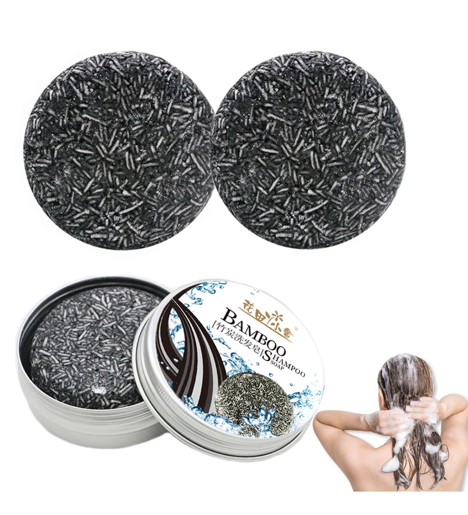  FOCUSUN Natural Gray Reverse Shampoo Bar - Black Shine Hair Soap Color Restoration and Darkening with Carboal - Buy Online on GoSupps.com