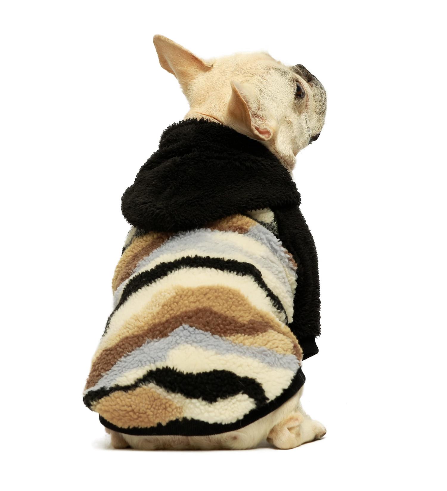 Fitwarm Camo Fuzzy Sherpa Dog Hoodie - Black Large - Buy Online on GoSupps.com