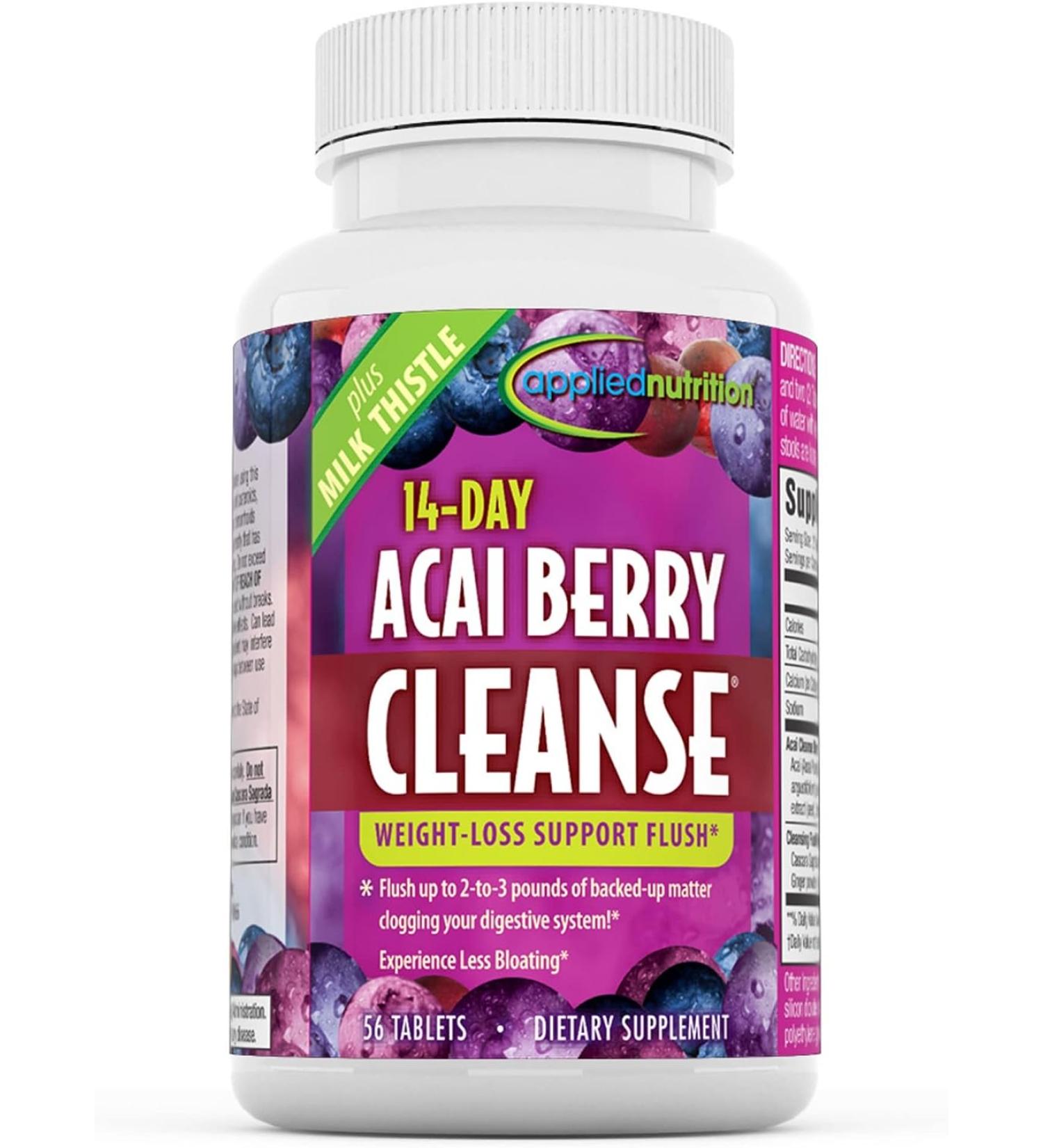 Applied Nutrition 14-Day Acai Berry Cleanse â€“ 56 Tablets for Detox & Wellness - Buy Online on GoSupps.com