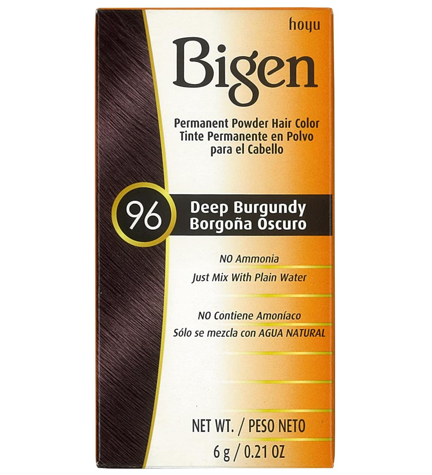 Bigen Permanent Powder Hair Color 96 Deep Burgundy - Long-Lasting Rich Color | 0.21 oz International Shipping Available - Buy Online on GoSupps.com