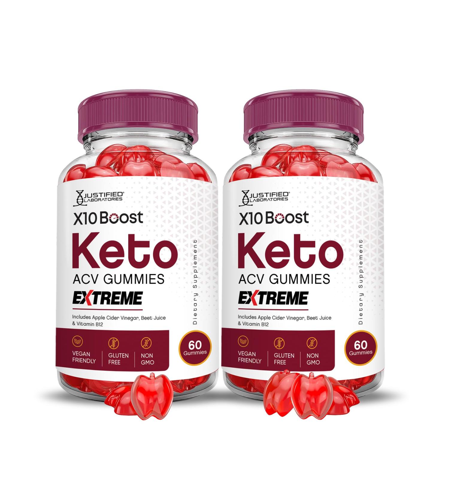 Buy X10 Boost Keto ACV Gummies (2 Pack) - 2000MG Vegan Non-GMO Apple Cider Vinegar with Pomegranate & Beet Juice 120 Gummies for Weight Loss - International Shipping Available - Buy Online on GoSupps.com