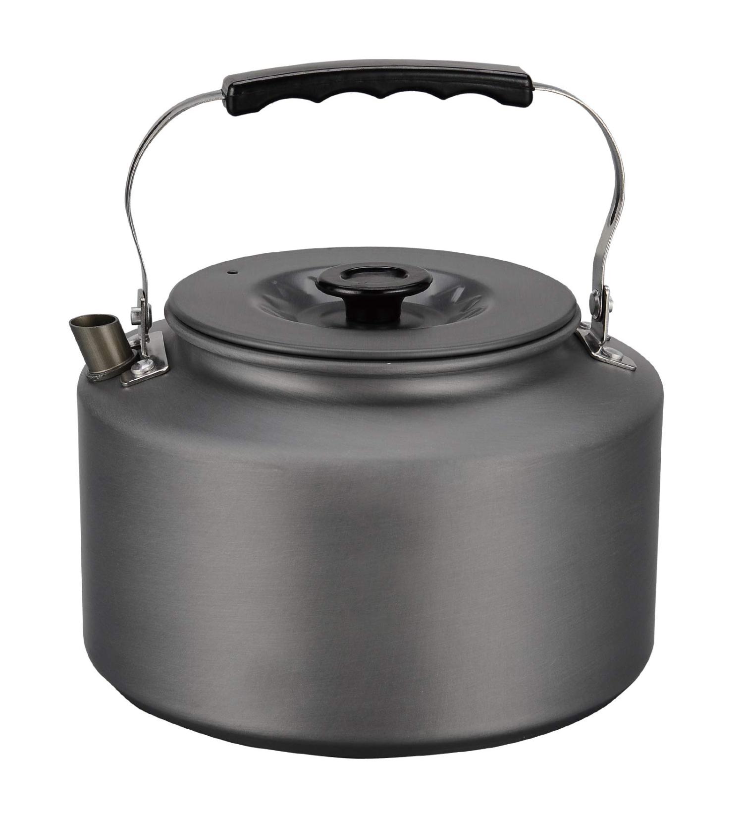 Bulin 2L Camping Kettle - Fast Heating Outdoor Gear for Boiling Water - Ultralight Portable Tea Pot for Hiking, Picnic, and Travel - Aluminum Alloy - Black - Buy Online on GoSupps.com