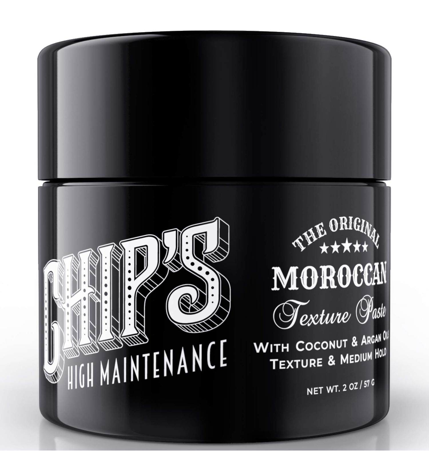 Chips High Maintenance Moroccan Texture Paste with Coconut & Argan Oil - 2 oz Pomade for Men, Hair Putty for Natural Hold & Shine - Buy Online on GoSupps.com
