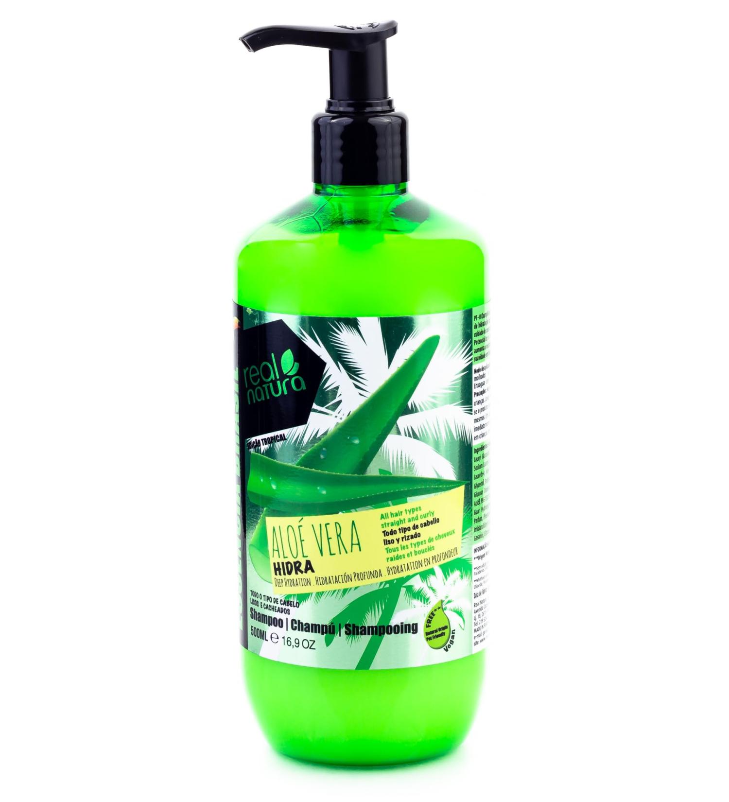 Real Natura Aloe Vera Shampoo without salt 500 ml - Buy Online on GoSupps.com