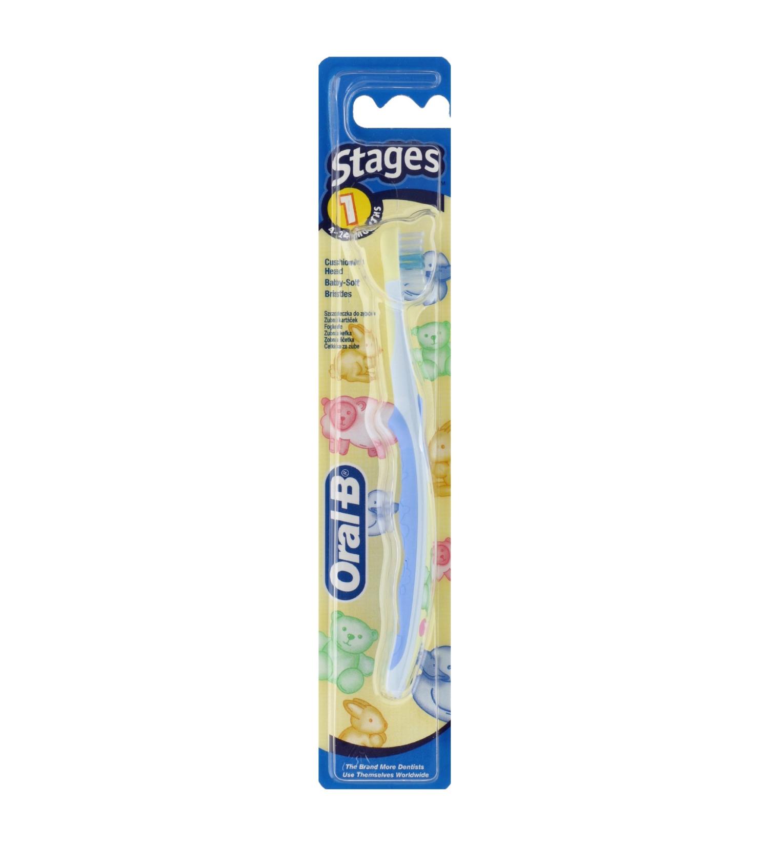 Oral-B Stages 1 Children's Toothbrush for 4-24 Months - Gentle Care for Kids' Teeth | International Shipping - Buy Online on GoSupps.com