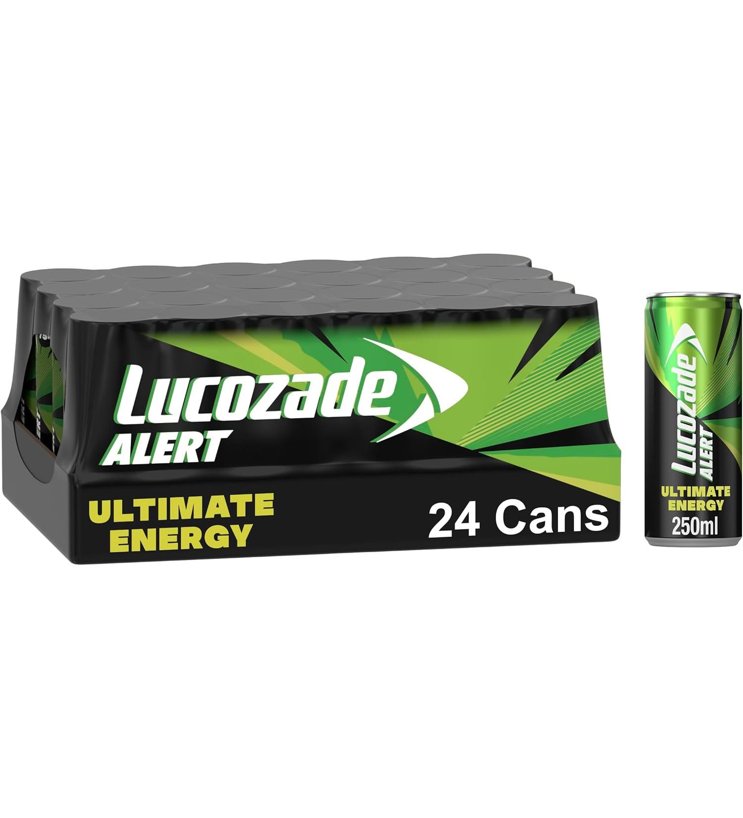 Lucozade Alert Ultimate High Caffeine Energy Drink Great Taste Contains vitamin B3 to help reduce tiredness - 8.5 Oz - Pack of 24 - Buy Online on GoSupps.com