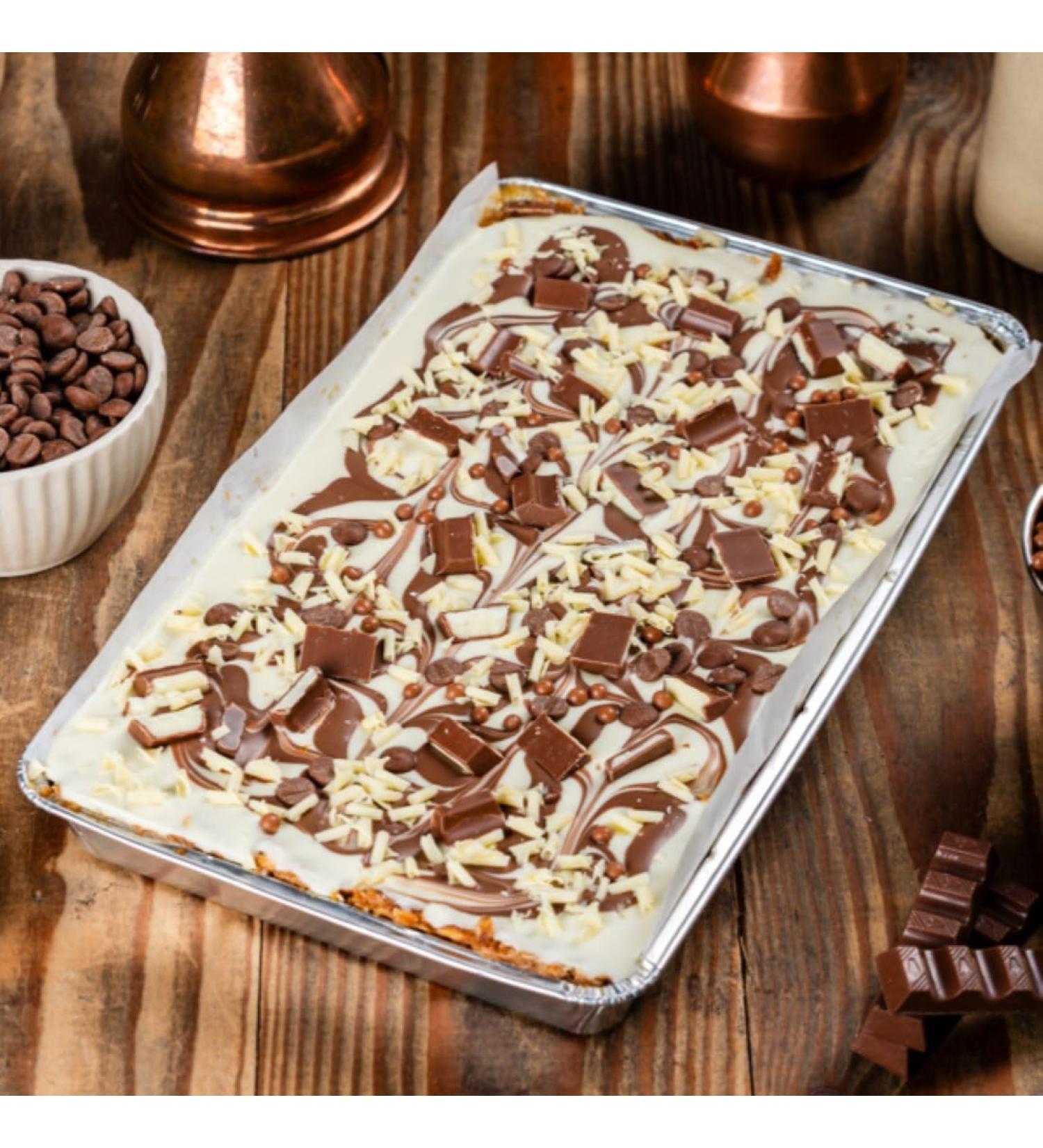 The Original Cake Company - Kinder Chocolate Loaded Flapjack (NGCI) handmade flapjack selection - suitable for Vegetarians - Buy Online on GoSupps.com