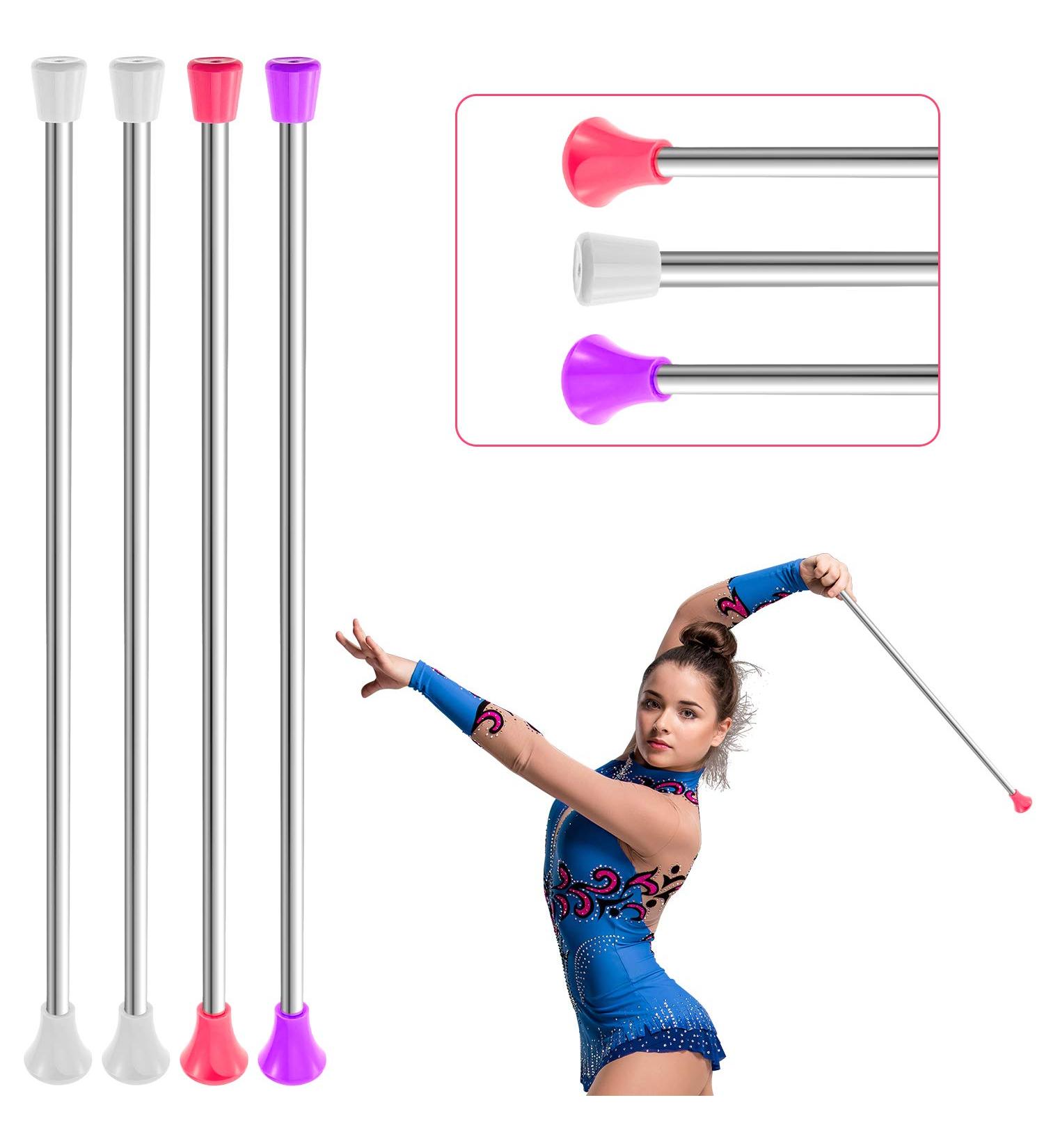 4 Piece Kids' Twirling Batons Set for Talent Shows & Artistic Dancing - Pink, White, Purple - Buy Online on GoSupps.com