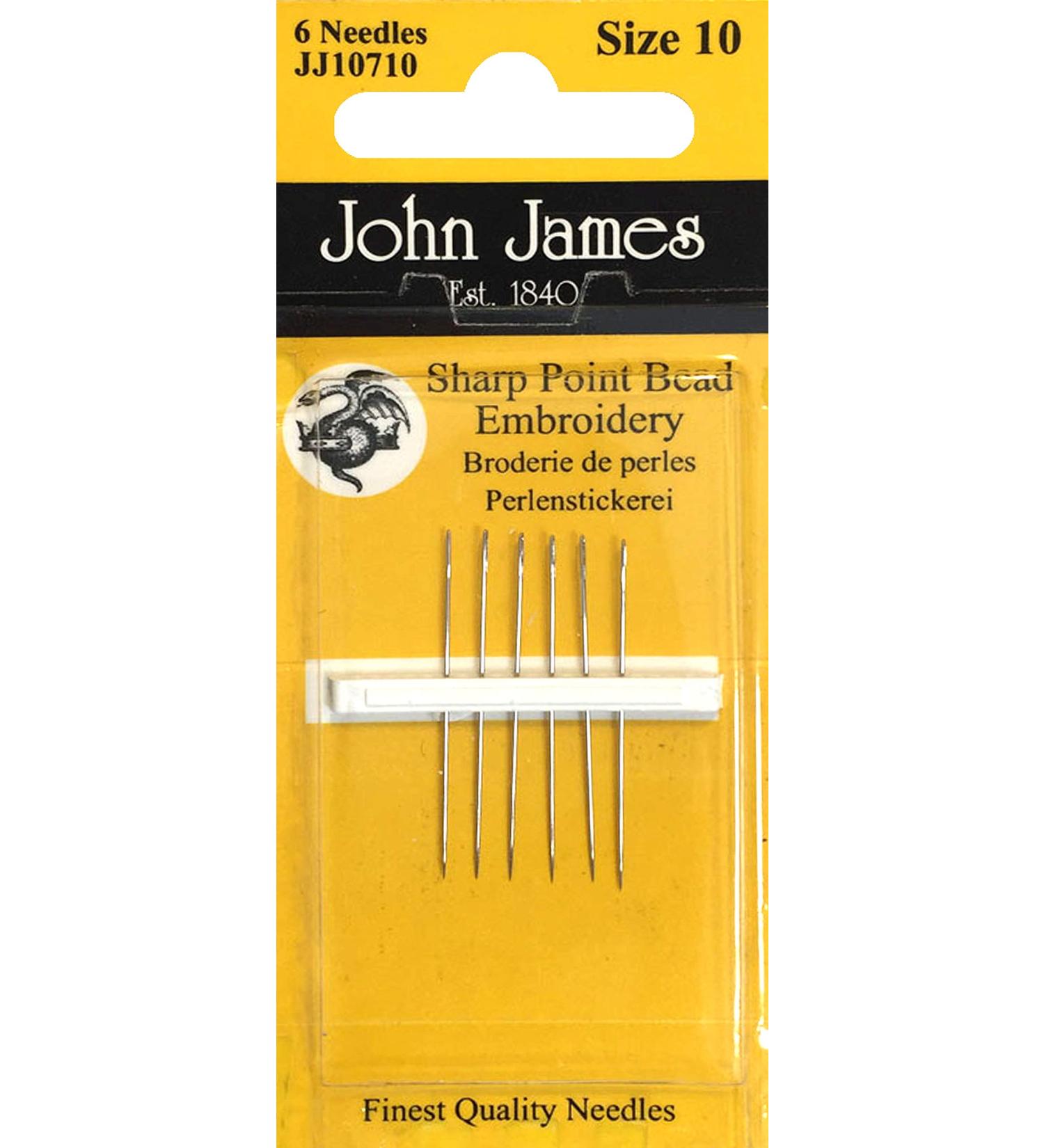 Colonial Needle JJ10710 John James Embroidery Hand Needles-Size 10 Short 6/Pkg