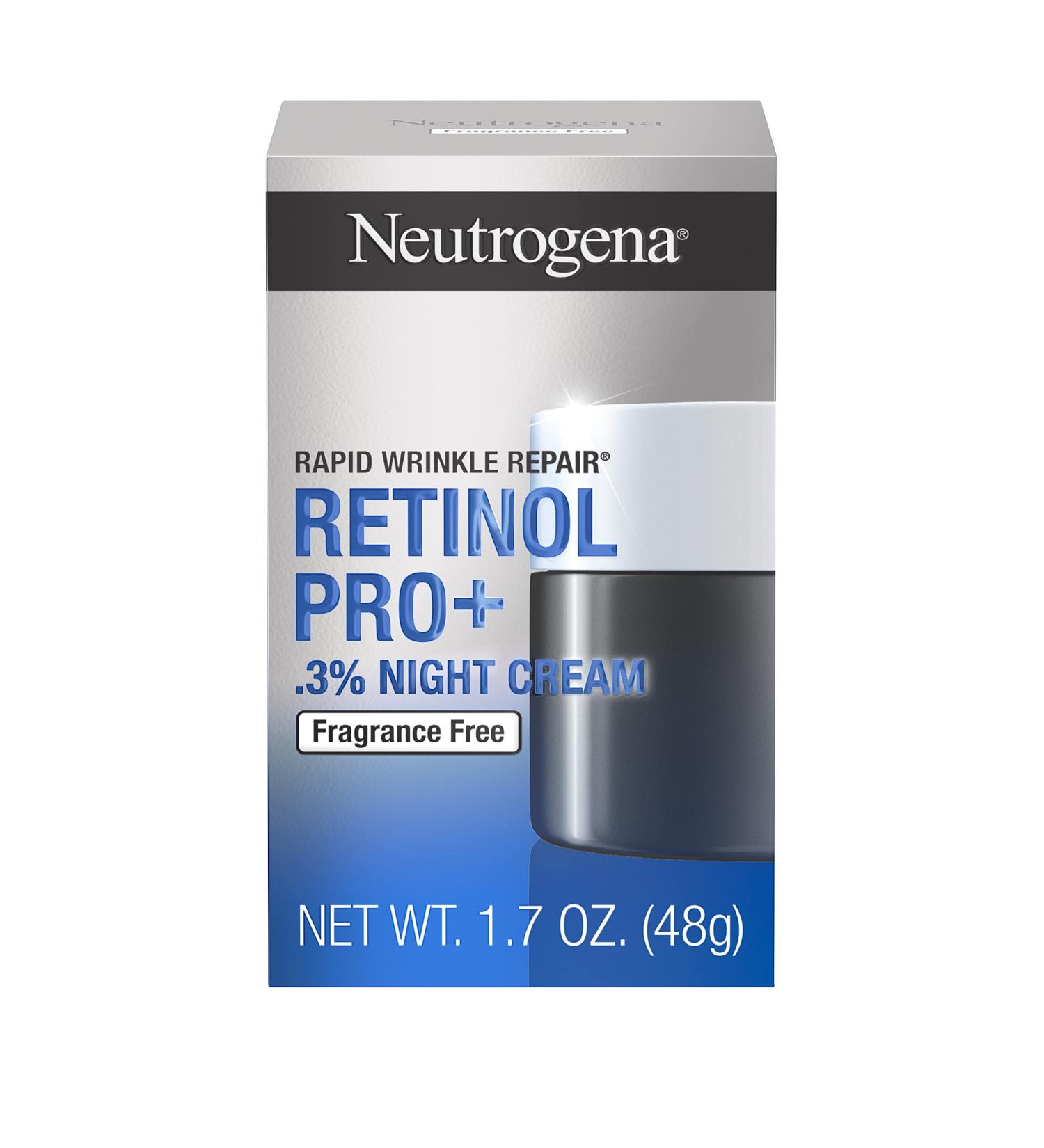 Neutrogena Rapid Wrinkle Repair Retinol Pro+ Night Moisturizer 1.7 oz - Anti-Aging Face Cream with 0.3% Retinol - Fragrance & Paraben-Free - Buy Online on GoSupps.com