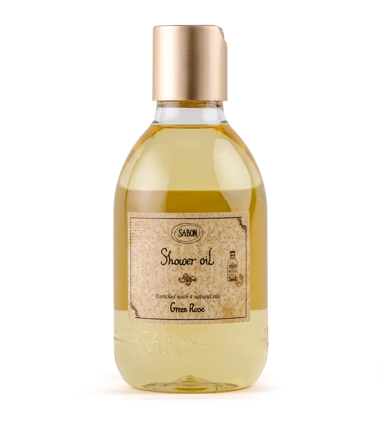 Green Rose Shower Oil - Moisturizing Body Wash with Lemon Bergamot Citrus, Enriched with 4 Natural Oils - 10.5 Fl Oz - For All Skin Types - Buy Online on GoSupps.com