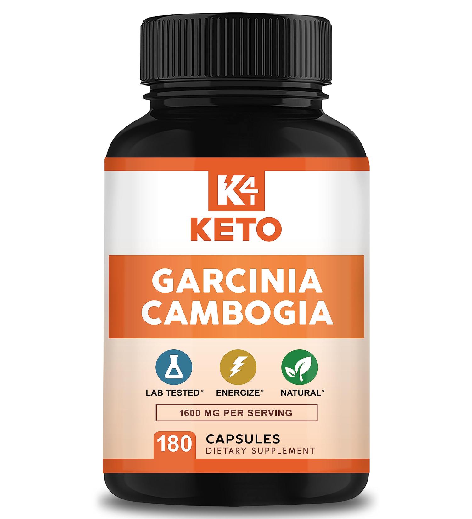 Garcinia Cambogia 1600mg (180 Capsules) - Pure Natural Extract Supplement - Ultra HCA Standardized - Effective Alternative to Drops, Gummies, Liquid, Tea & Powder - Buy Online on GoSupps.com