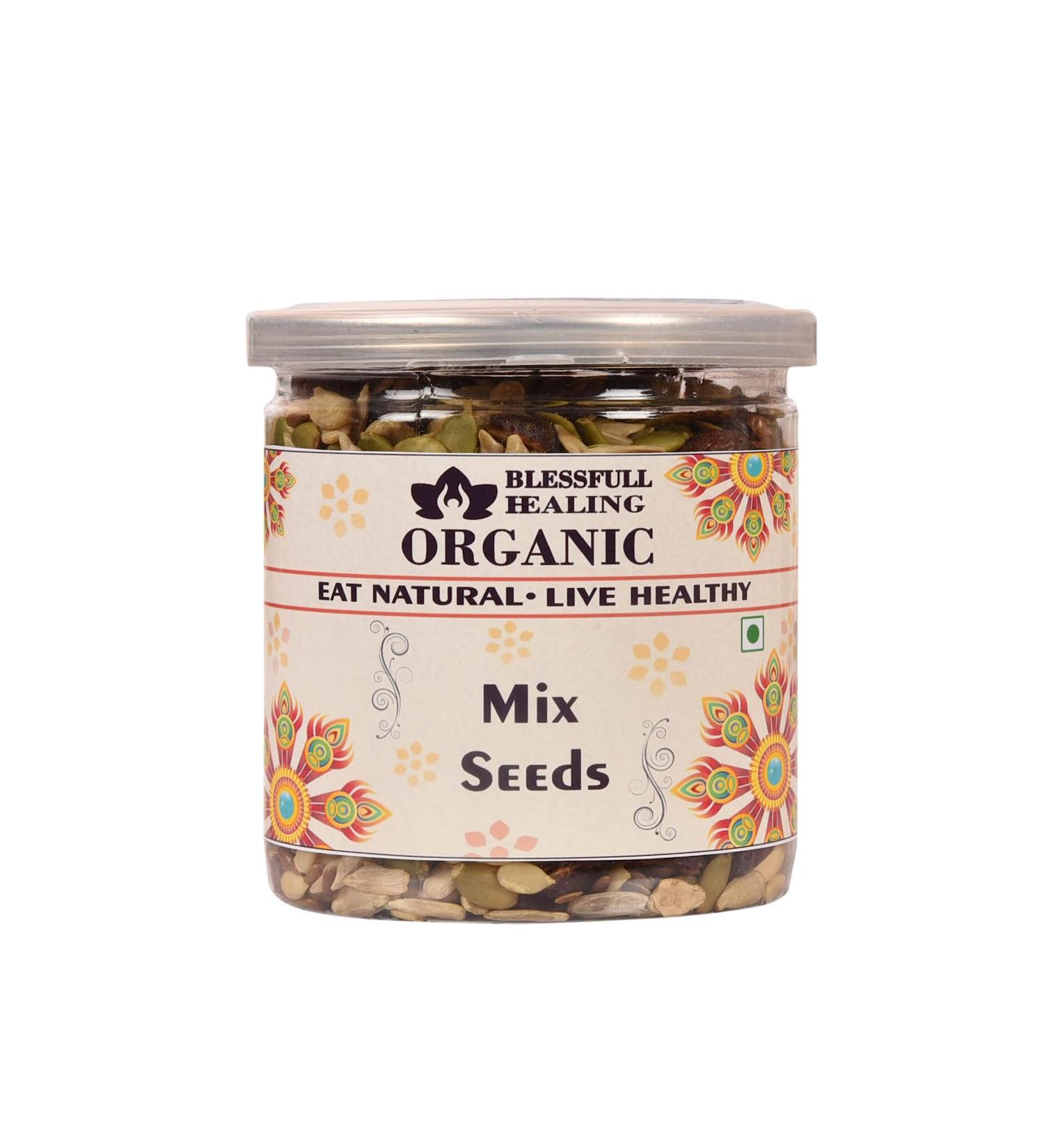 Blessfull Healing Organic Mix Seeds 300 Gram Airtight Container (Packing May Vary)
