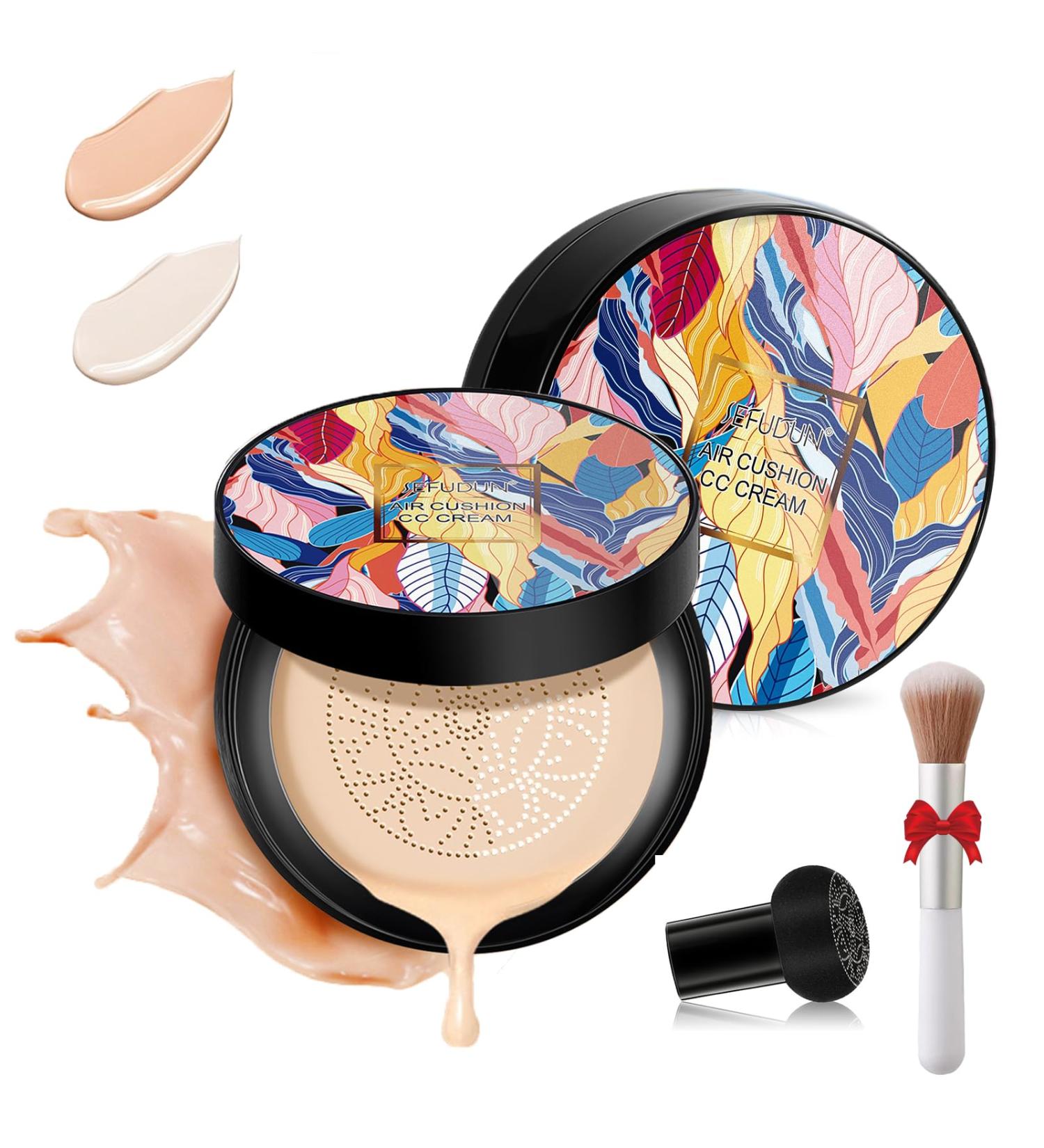 Periodicali Mushroom Head Air Cushion Cc Cream 2024 New Mushroom Head Air Cushion Cc Cream Long-Lasting Matte Waterproof Concealer Beauty for a Radiant Complexion (2PCS*Natural Color Boxed) 20 ml (Pack of 1) 2pcs*natural Color - Buy Online on GoSupps.com