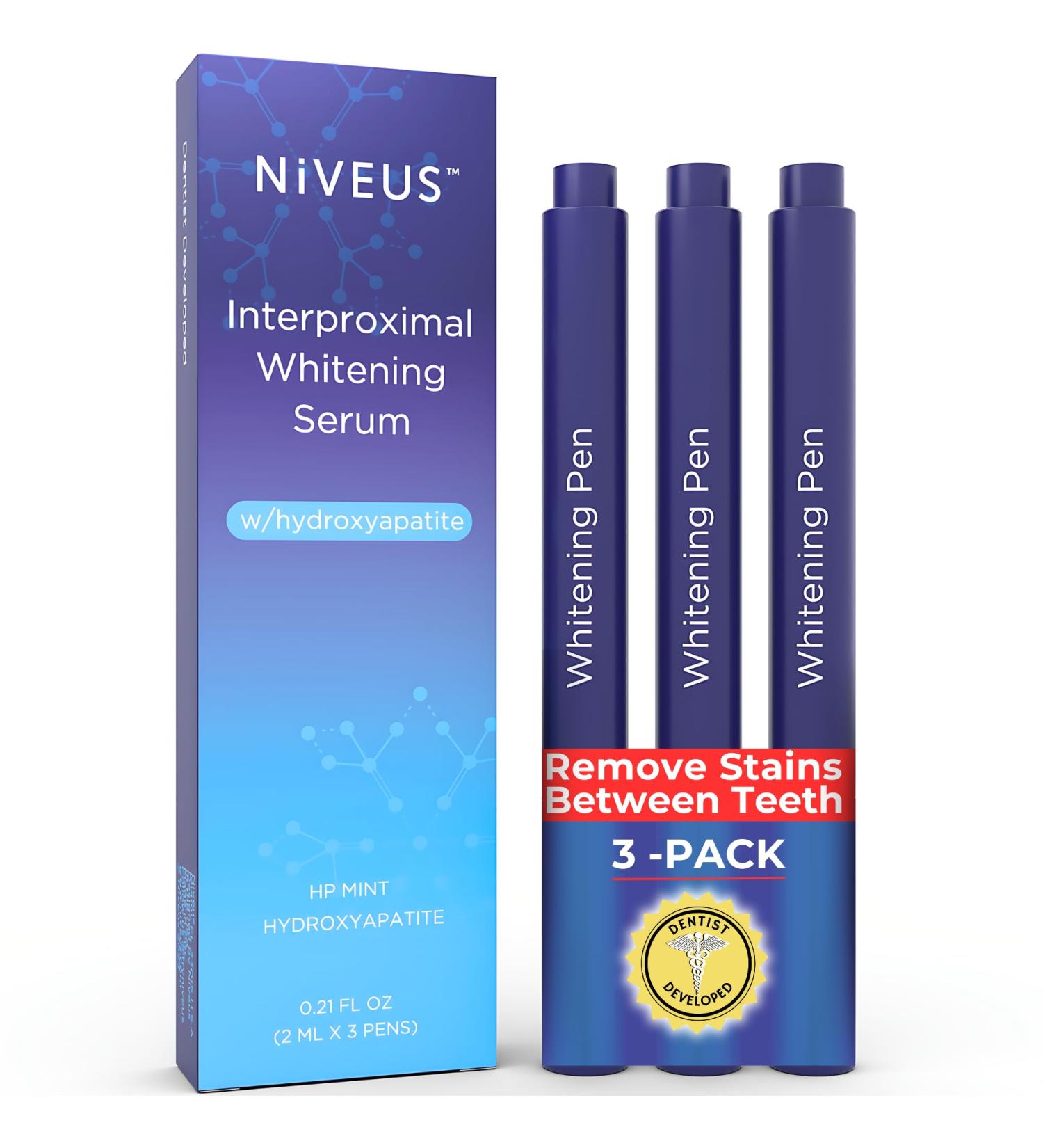 Niveus Teeth Whitening Pen - 3 Pens 30+ Uses | Dentist Grade Gel for Stain Removal | Best Teeth Whitening Duos - Fresh Mint Flavor - Buy Online on GoSupps.com