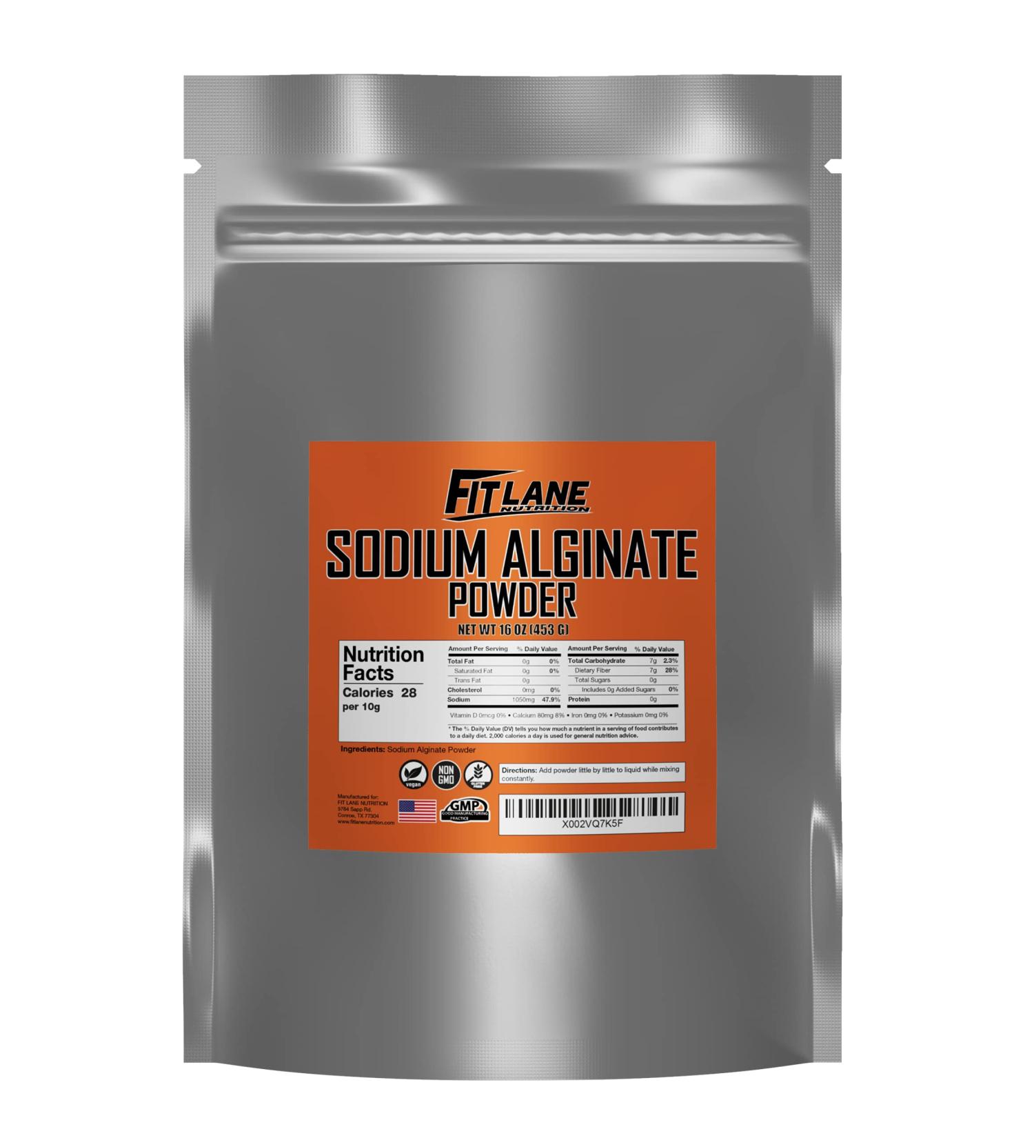 Sodium Alginate Powder 1lb - Food Grade Thickening Agent | Non-GMO & Vegan - Buy Online on GoSupps.com
